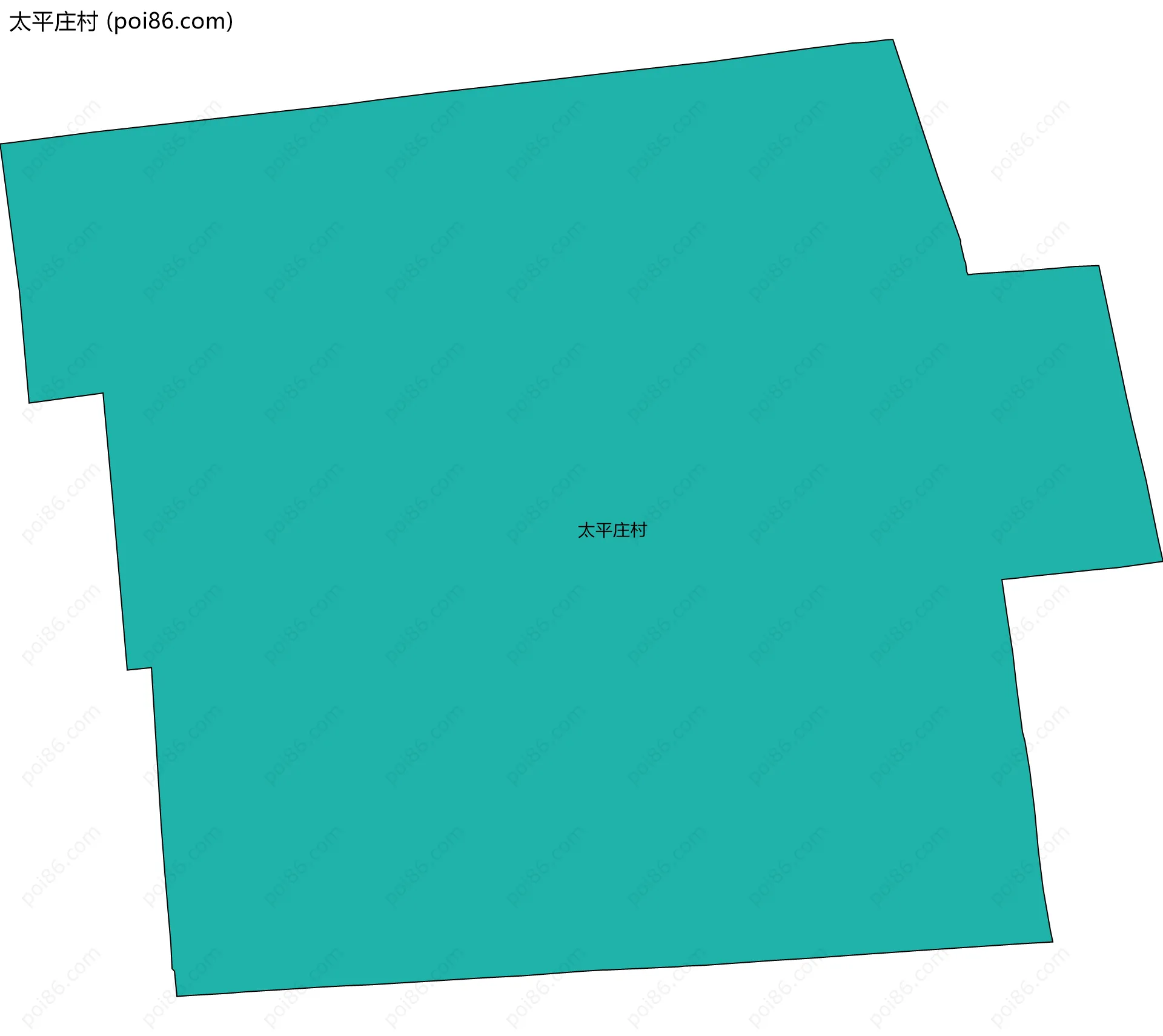 太平庄村边界地图