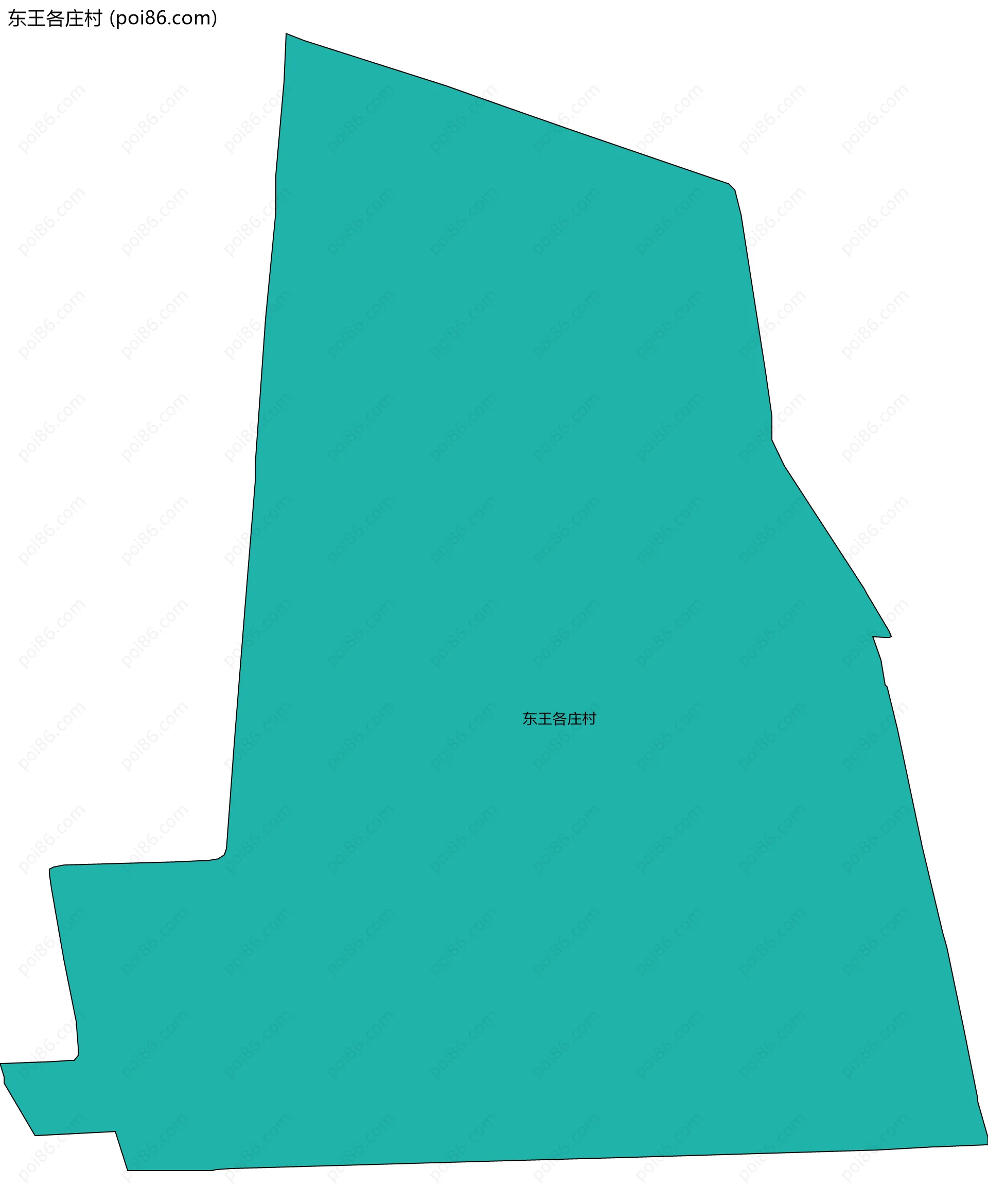 东王各庄村边界地图