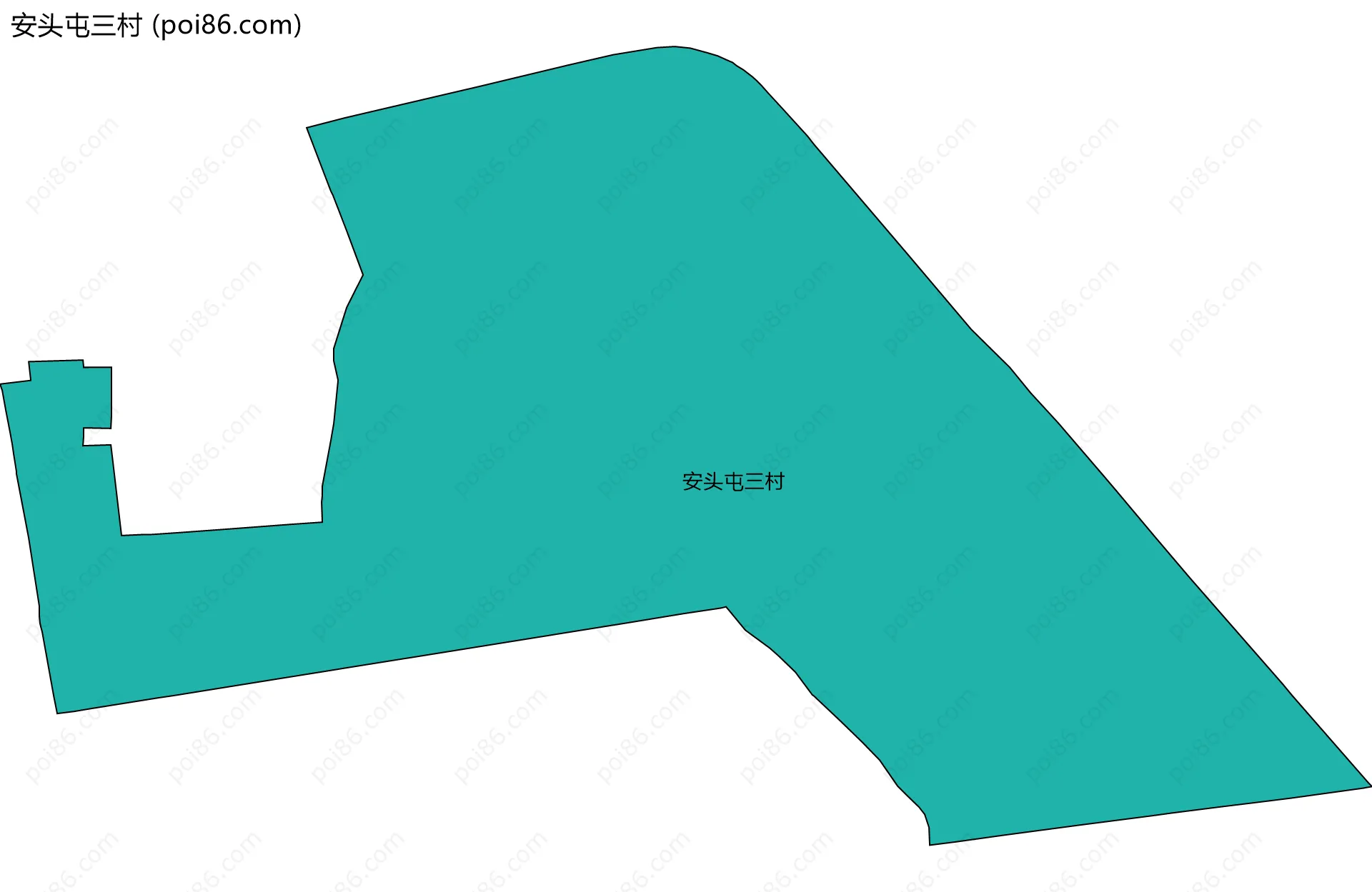 安头屯三村边界地图