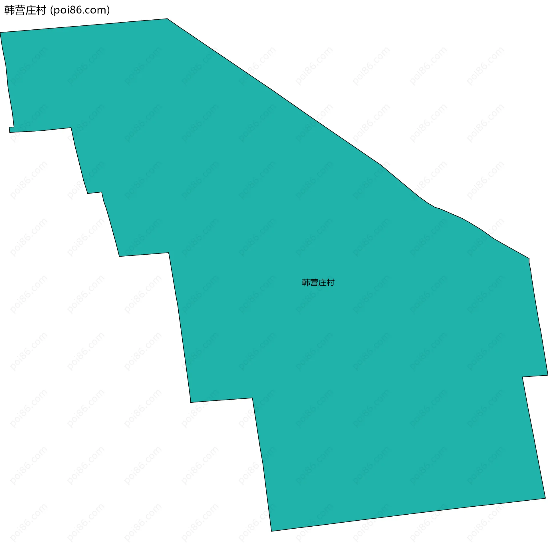 韩营庄村边界地图