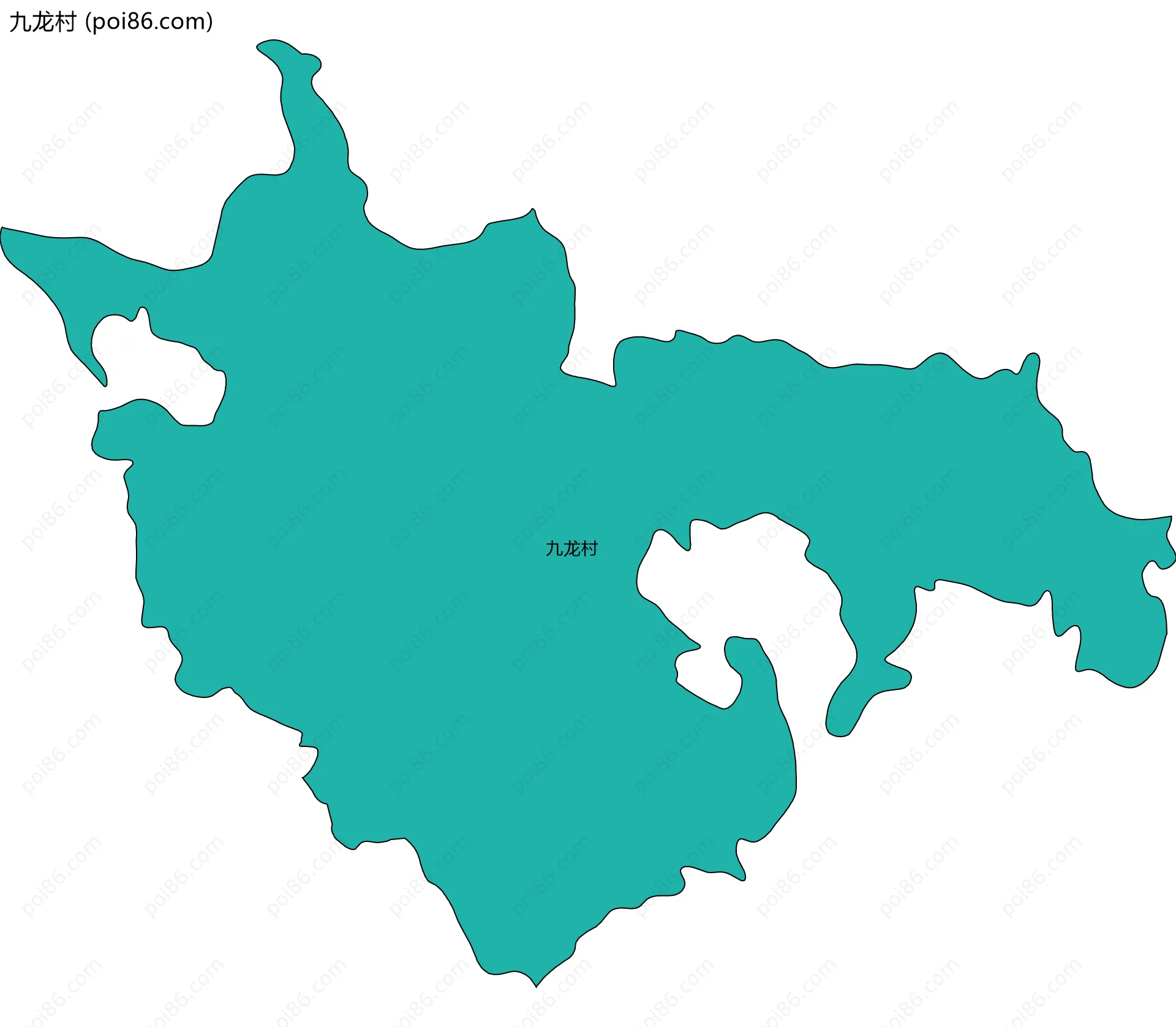 九龙村边界地图