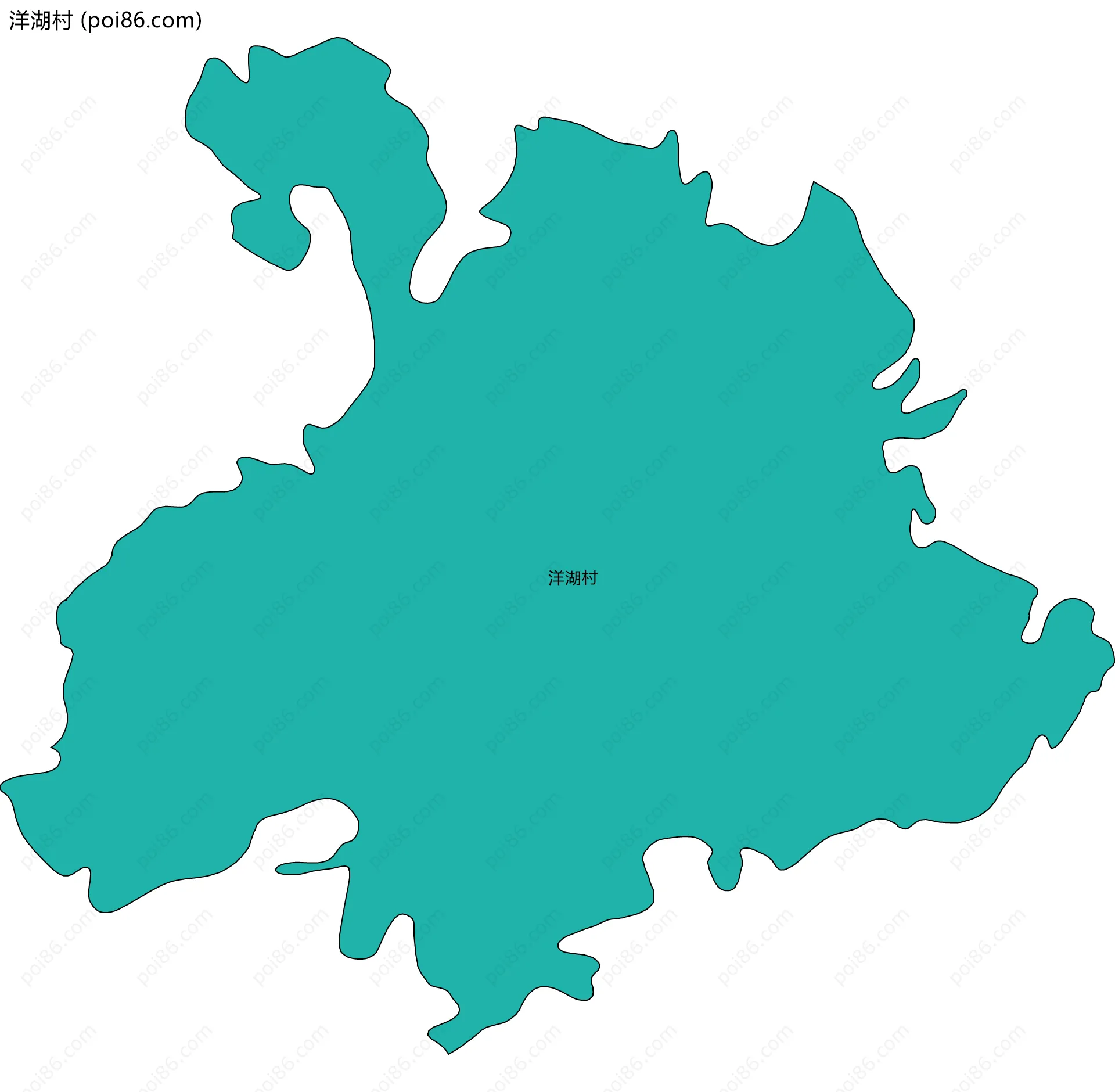 洋湖村边界地图