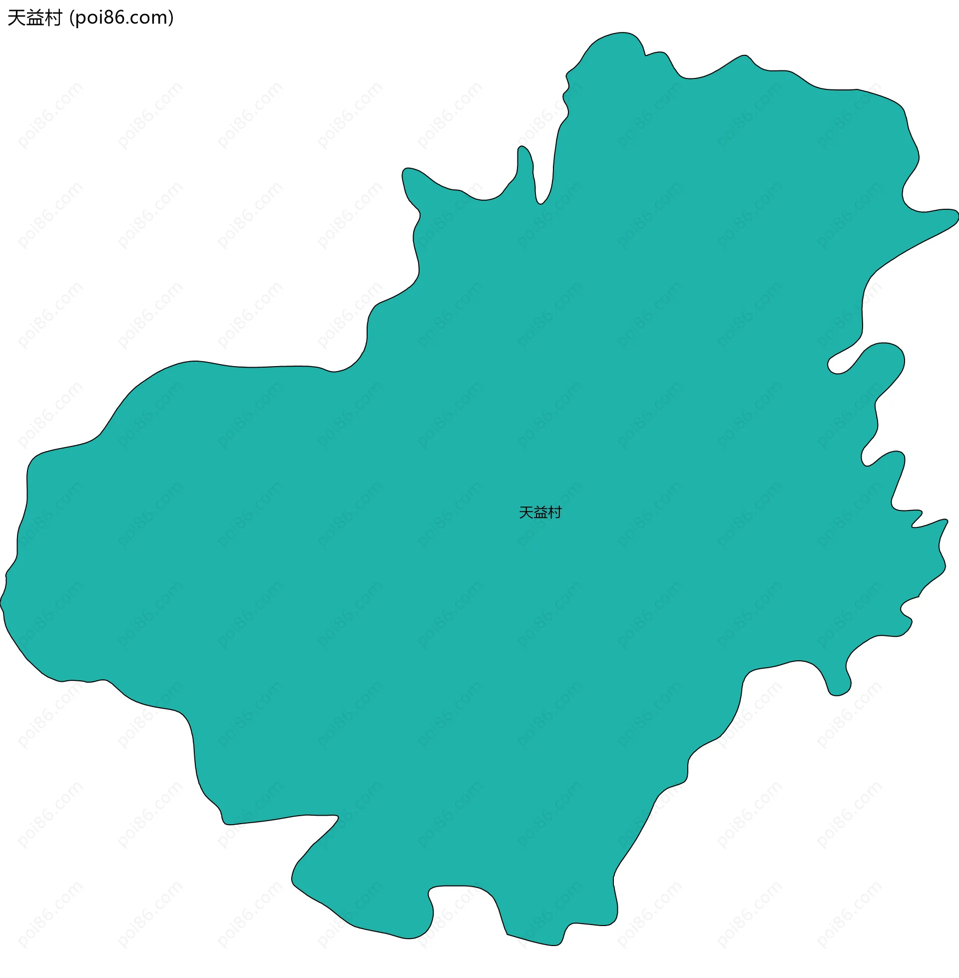 天益村边界地图