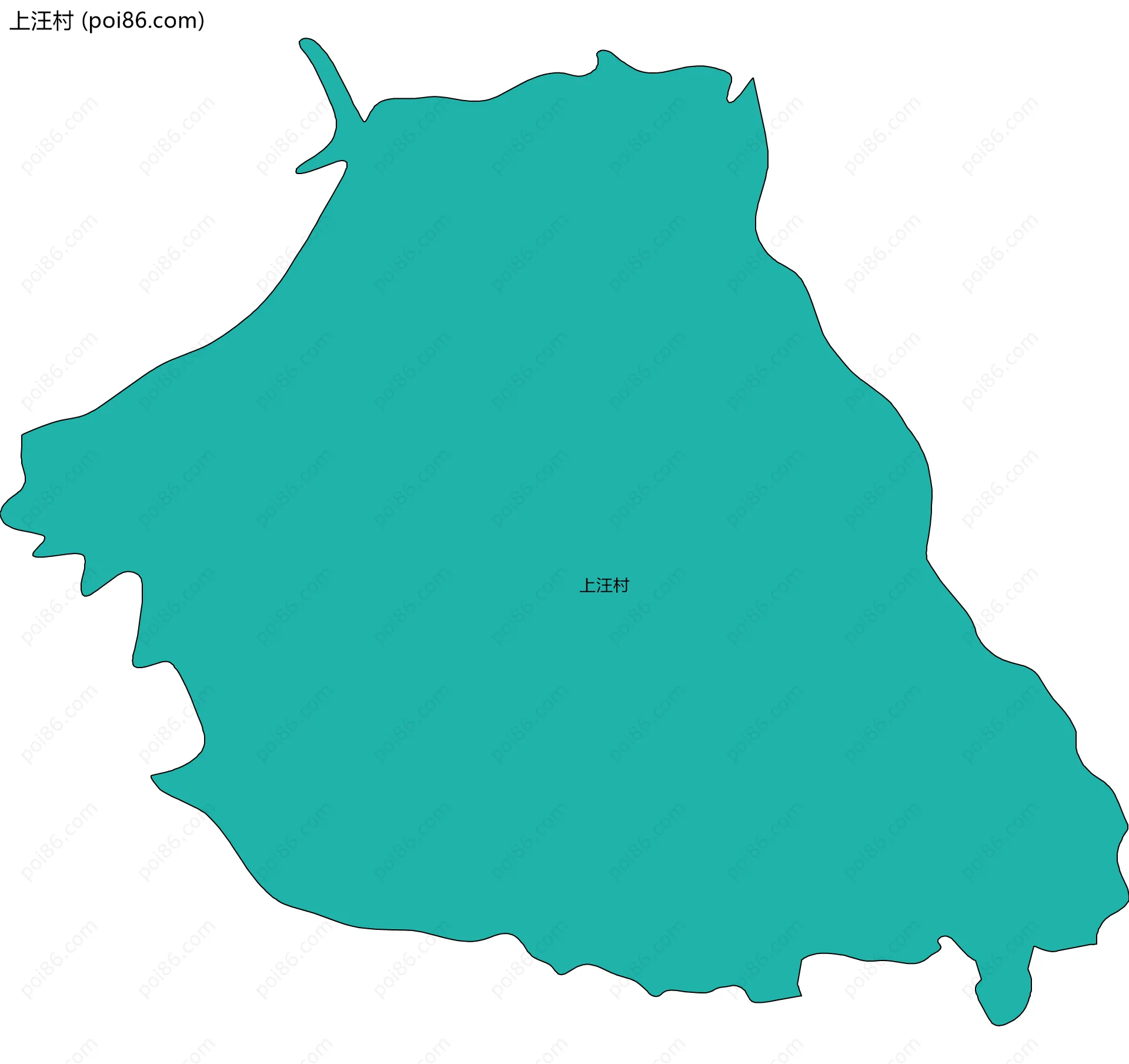 上汪村边界地图