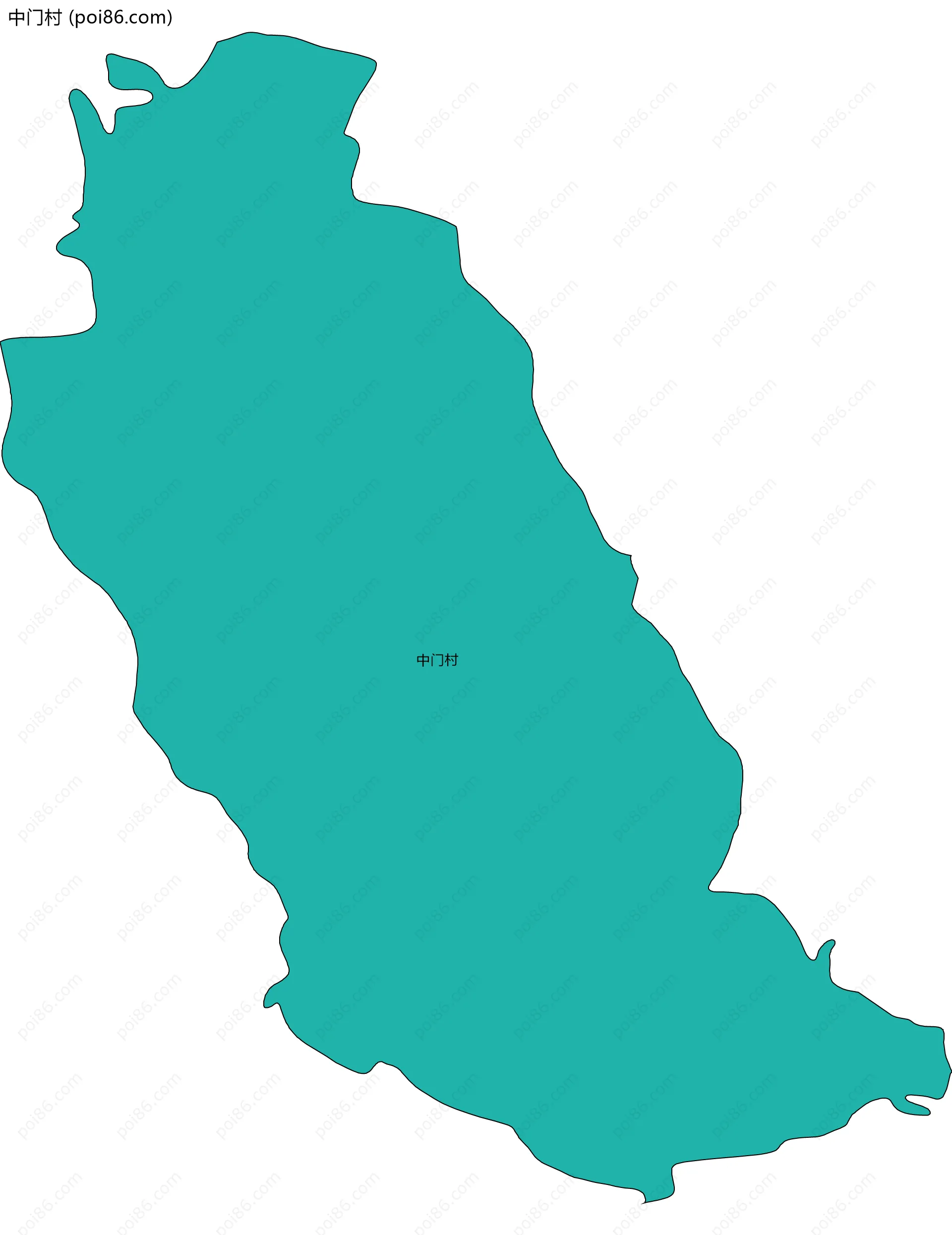 中门村边界地图