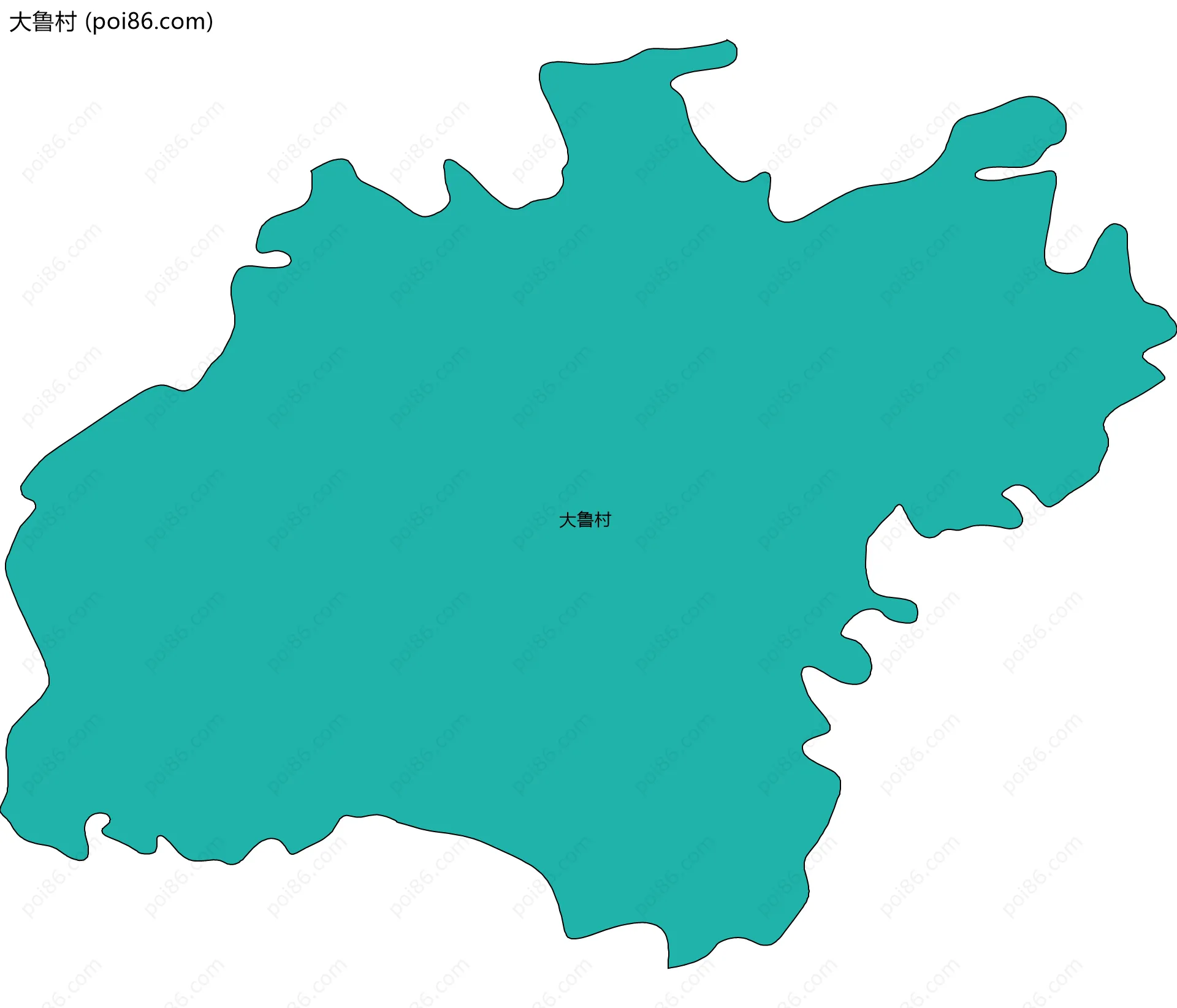 大鲁村边界地图