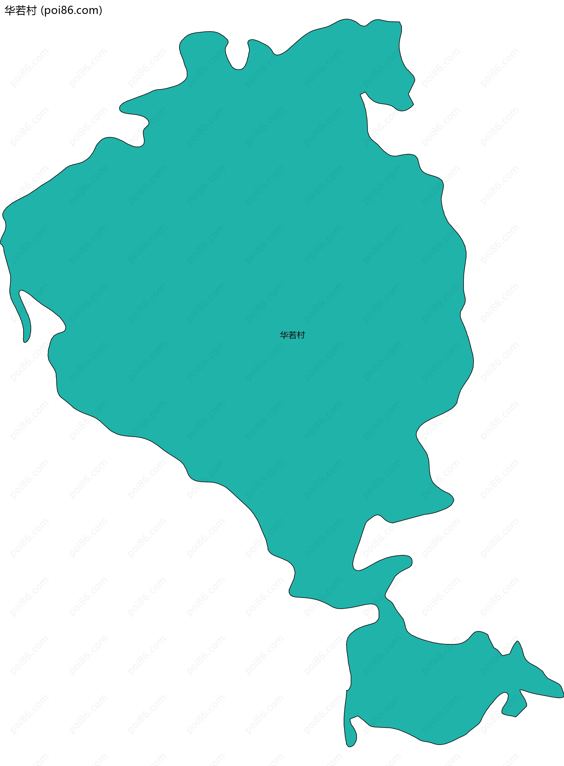 华若村边界地图