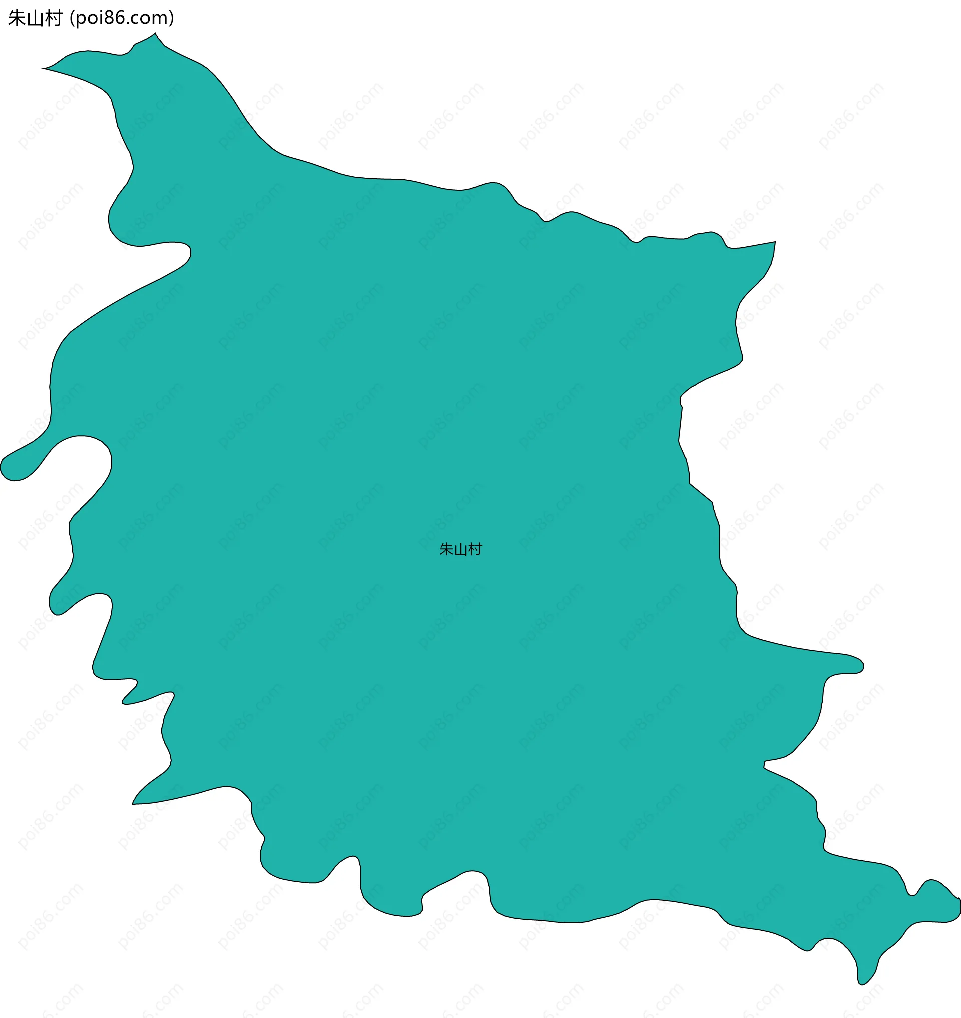 朱山村边界地图