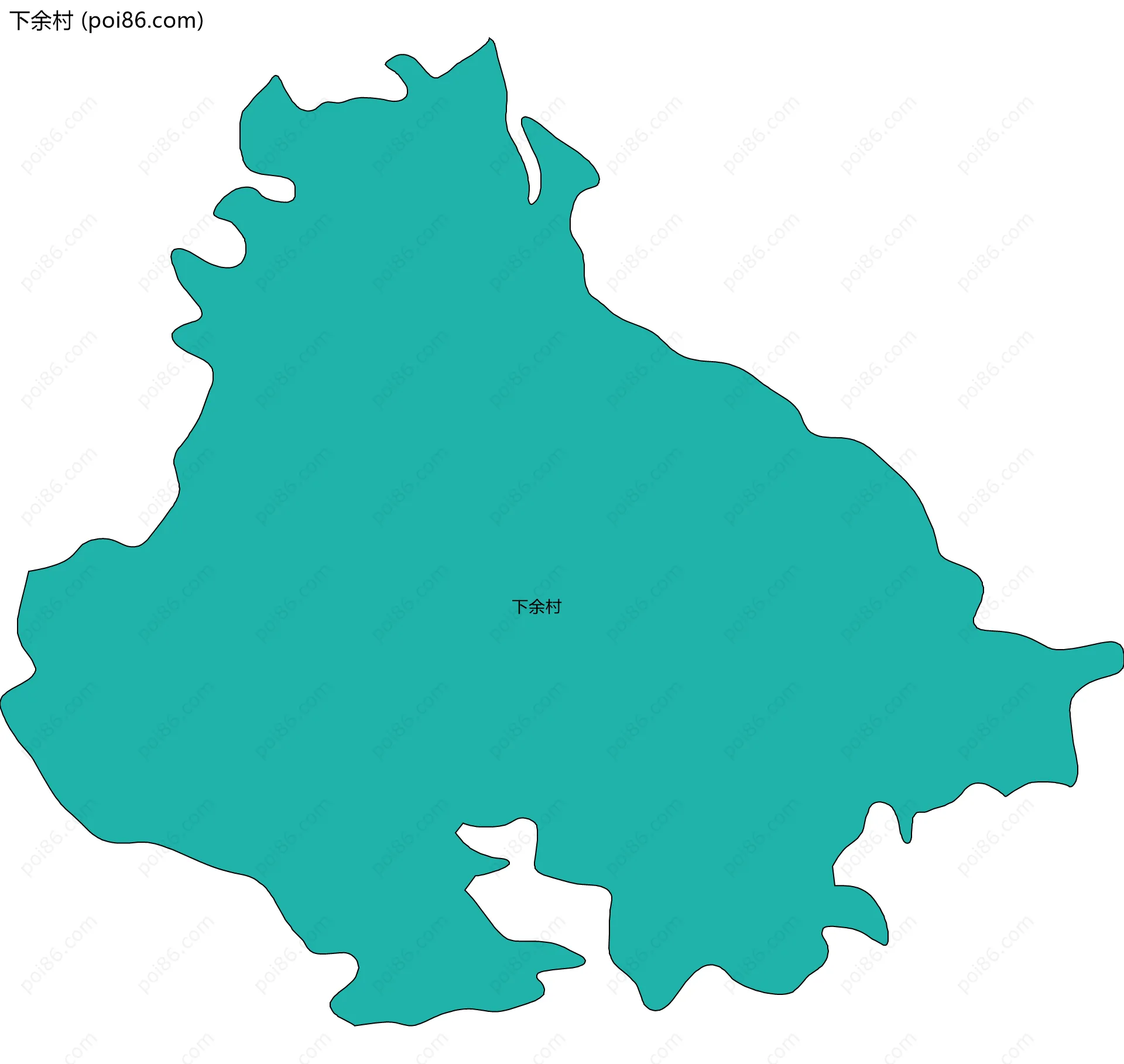 下余村边界地图