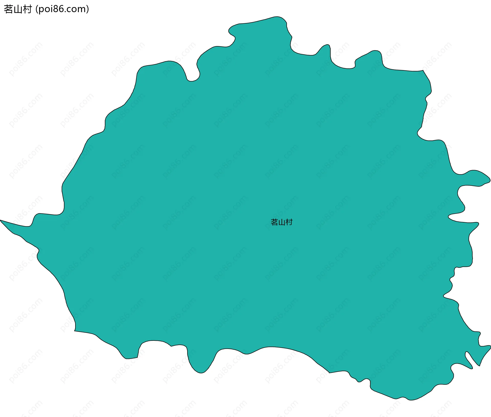 茗山村边界地图