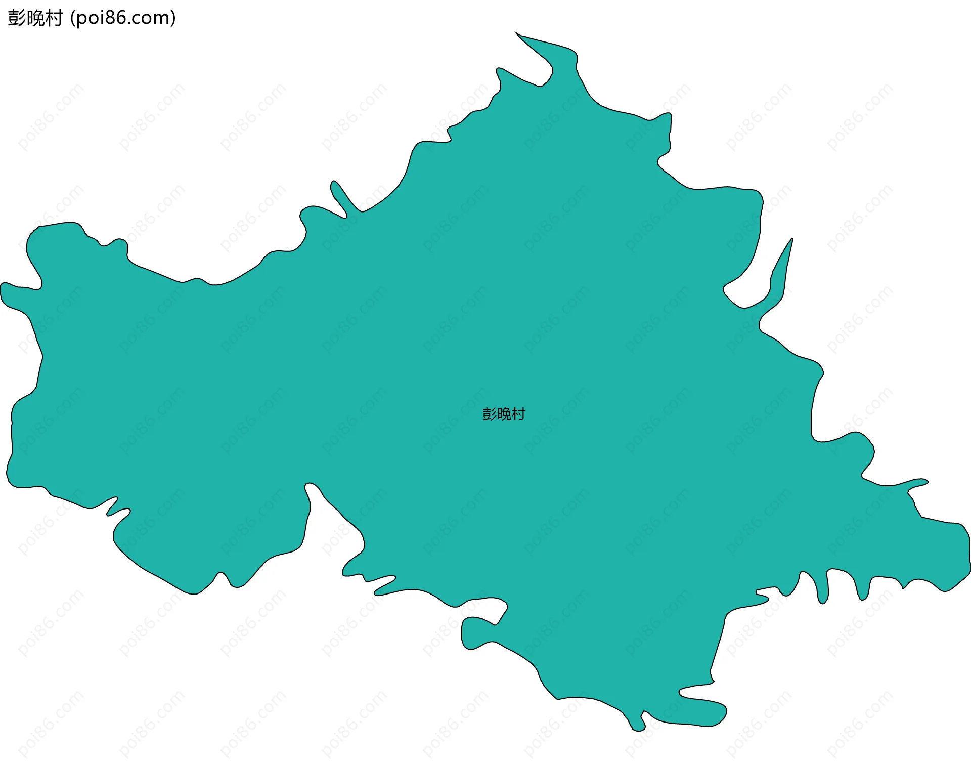 彭晚村边界地图