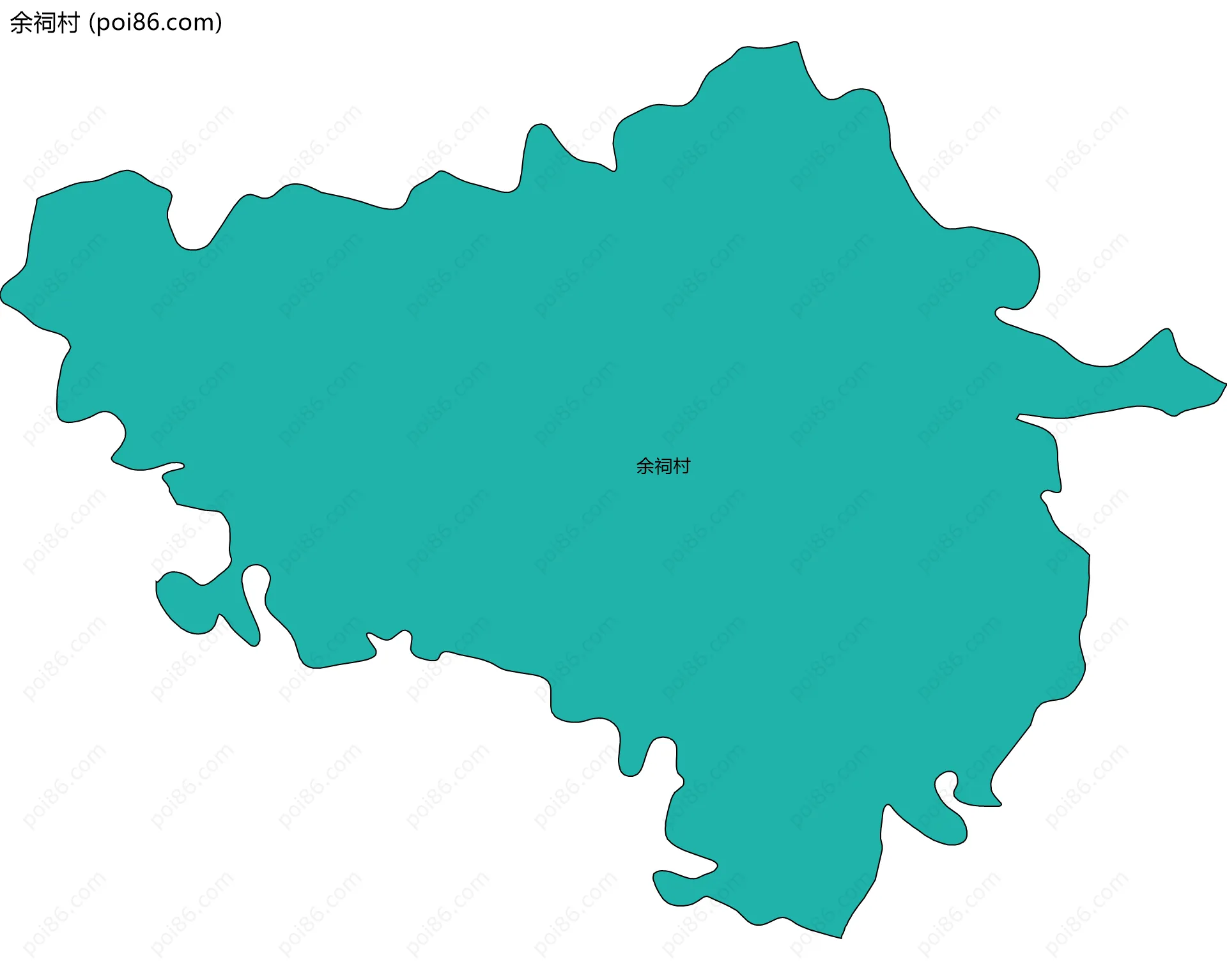 余祠村边界地图