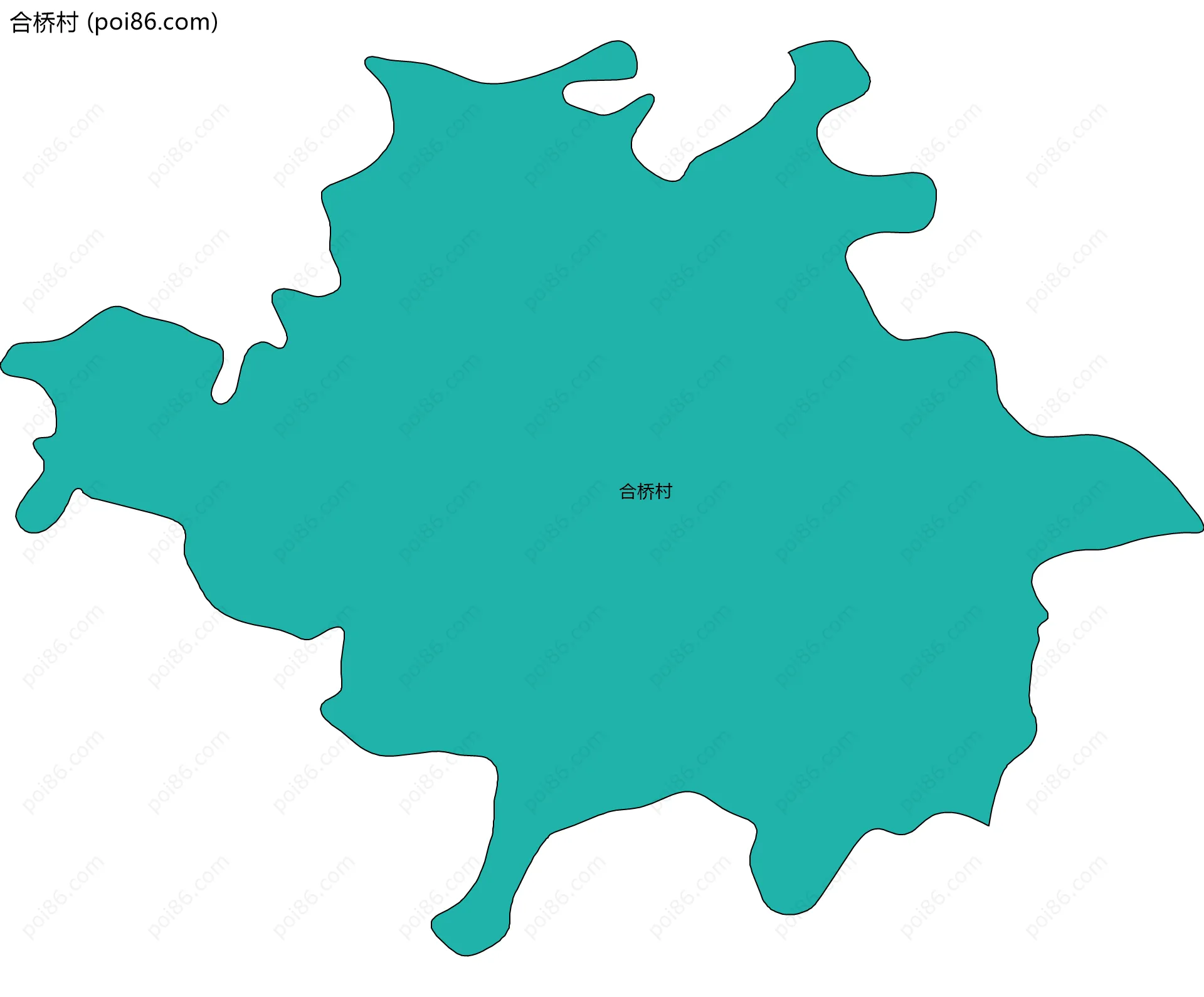 合桥村边界地图