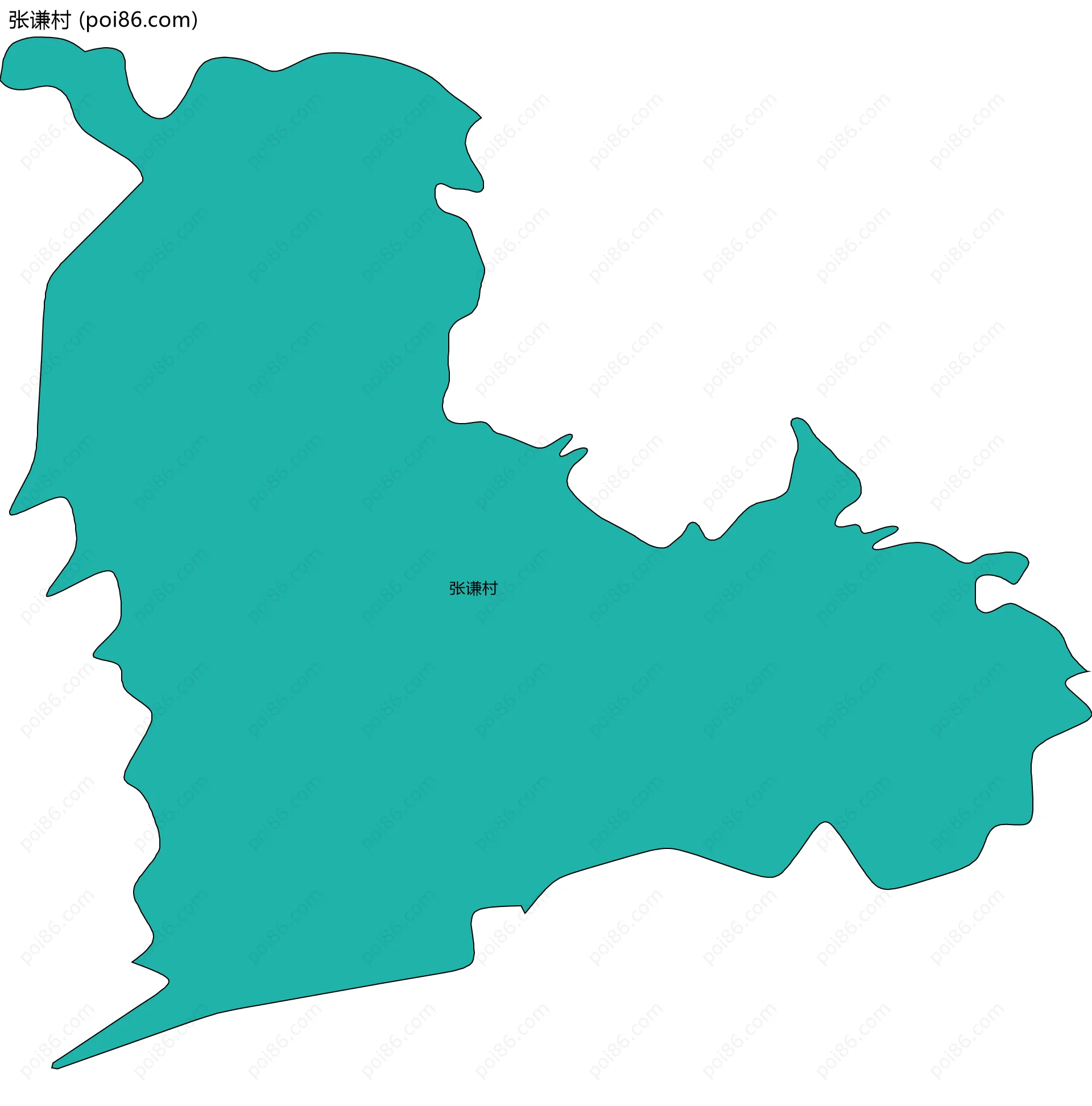 张谦村边界地图