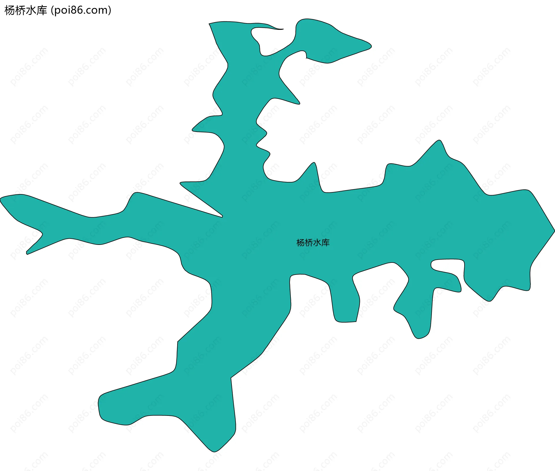 杨桥水库边界地图