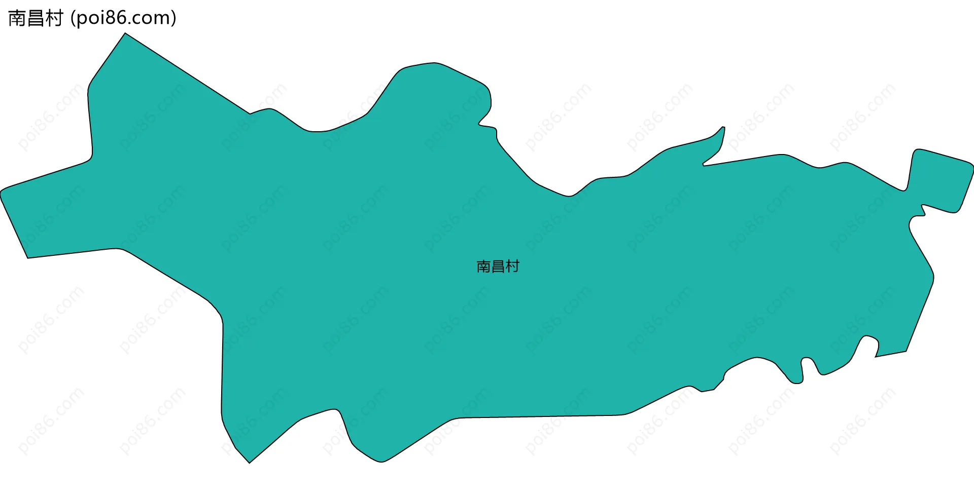 南昌村边界地图