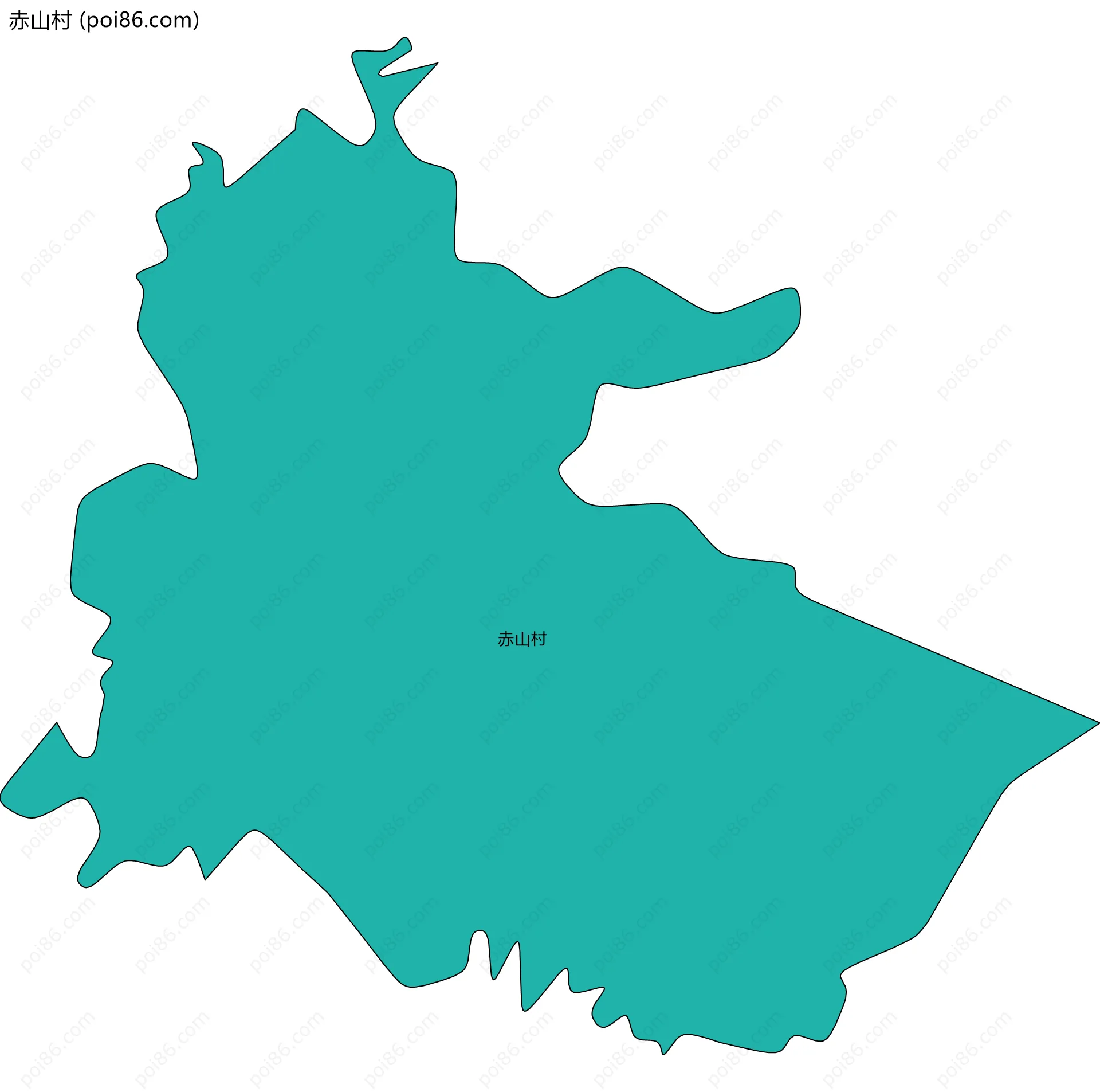 赤山村边界地图
