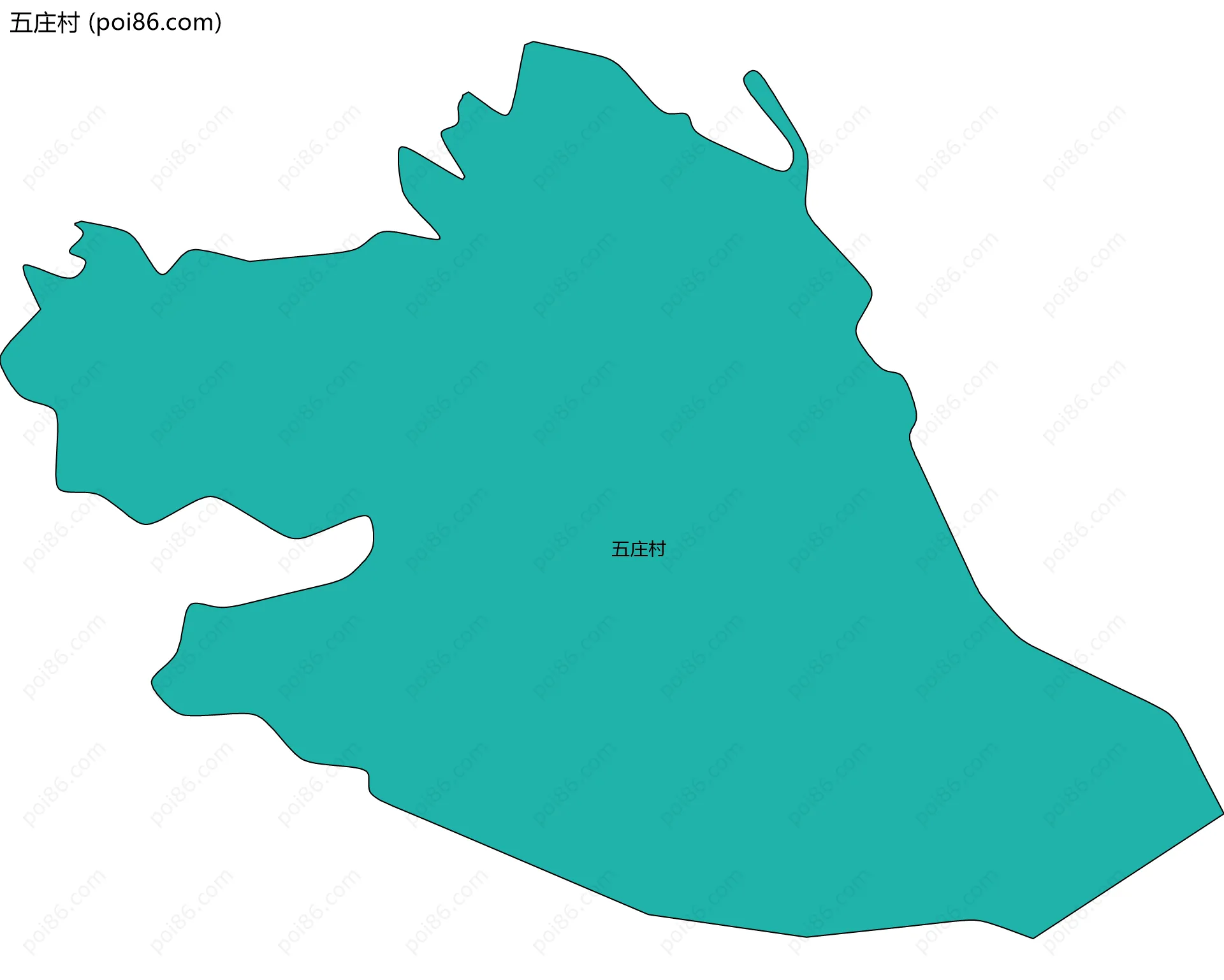 五庄村边界地图