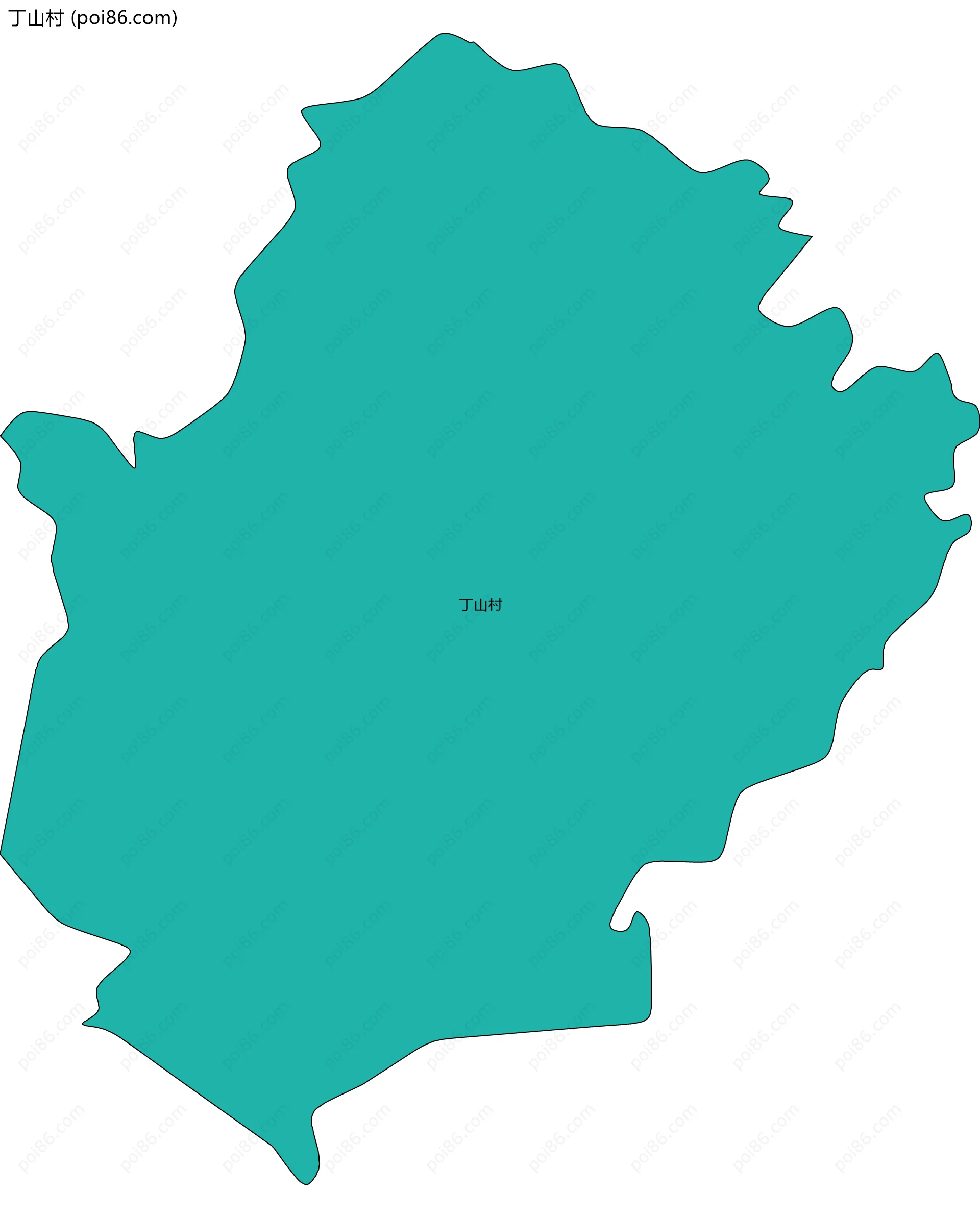 丁山村边界地图