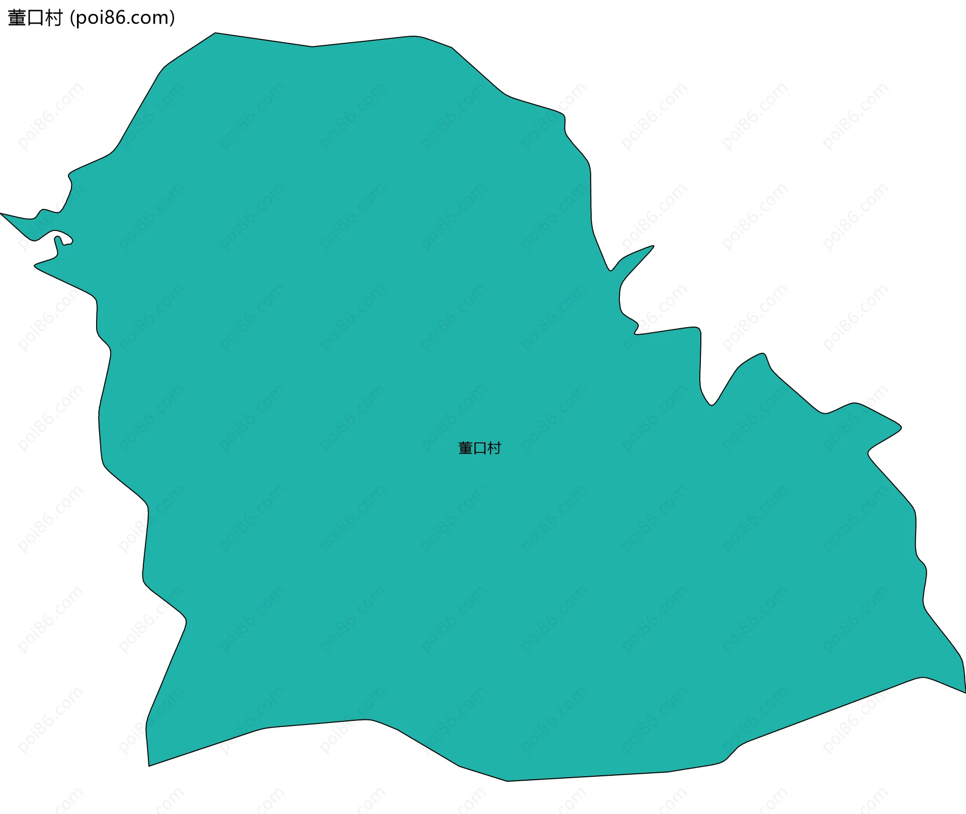 董口村边界地图