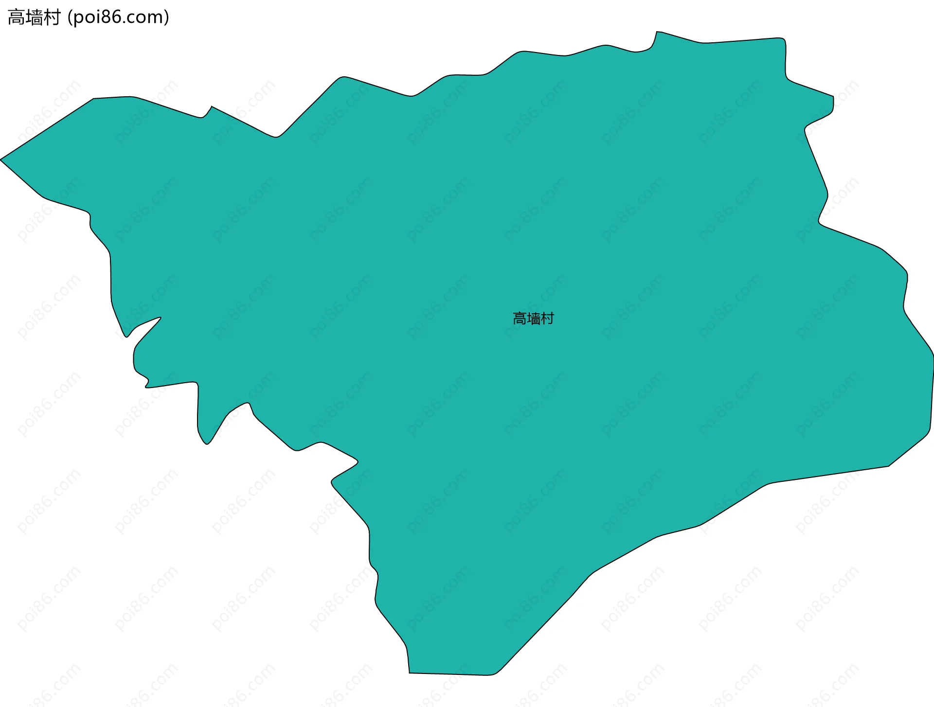 高墙村边界地图