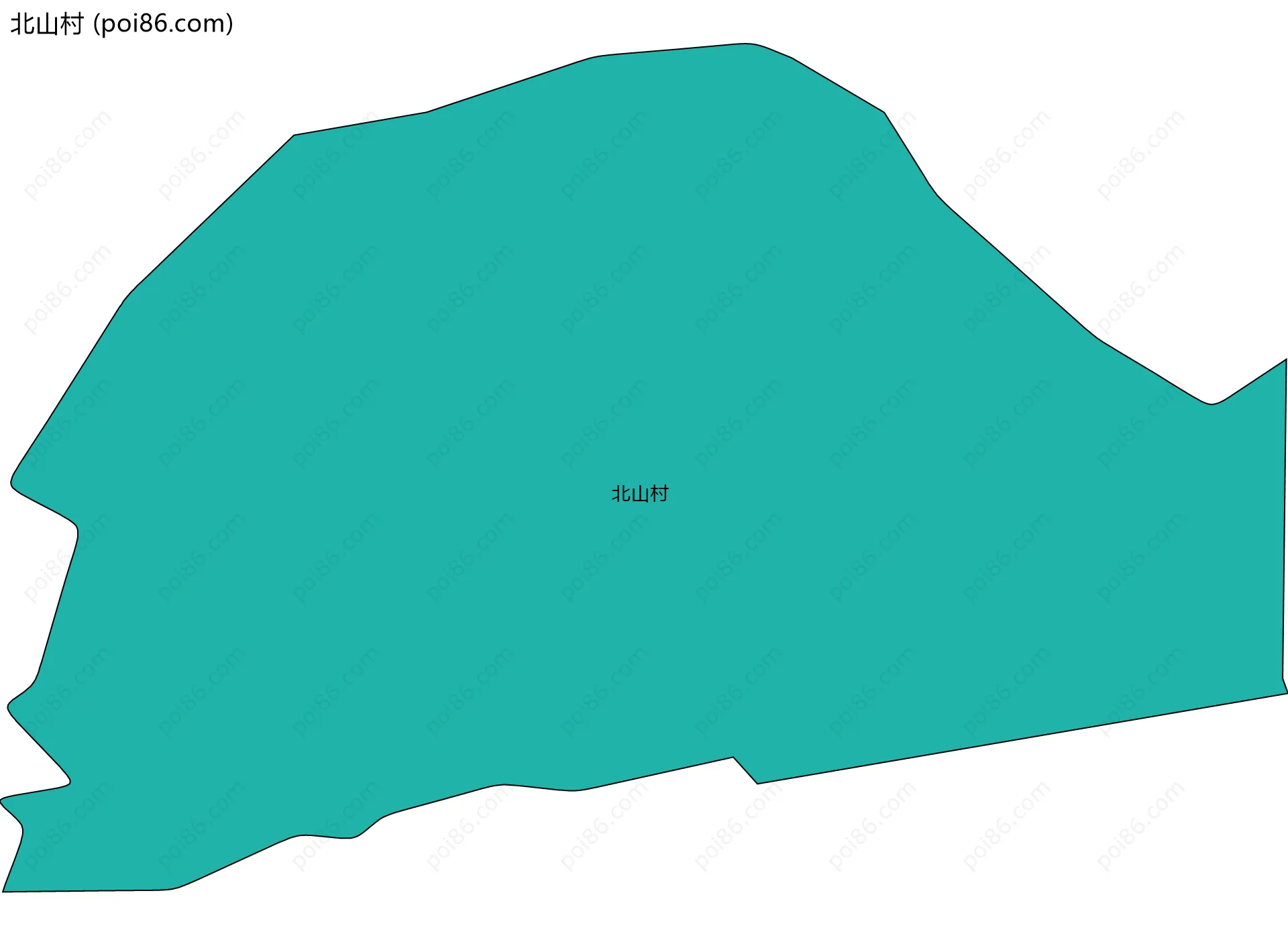 北山村边界地图