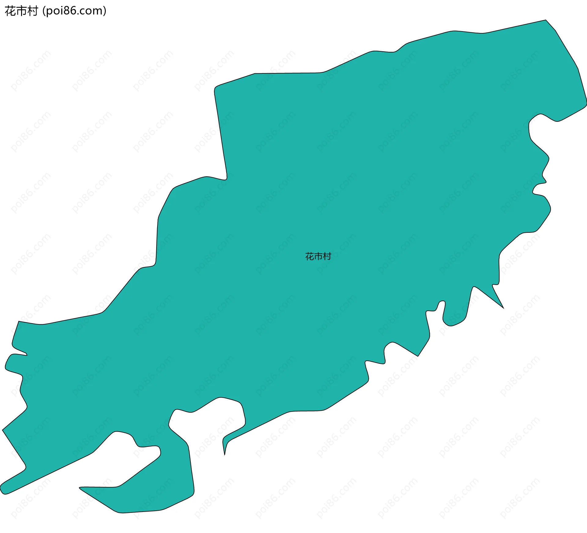 花市村边界地图