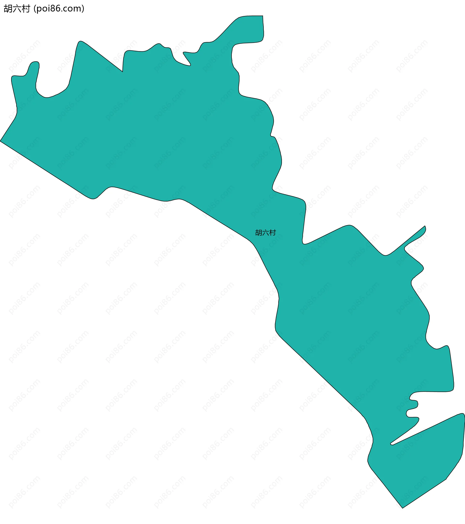 胡六村边界地图