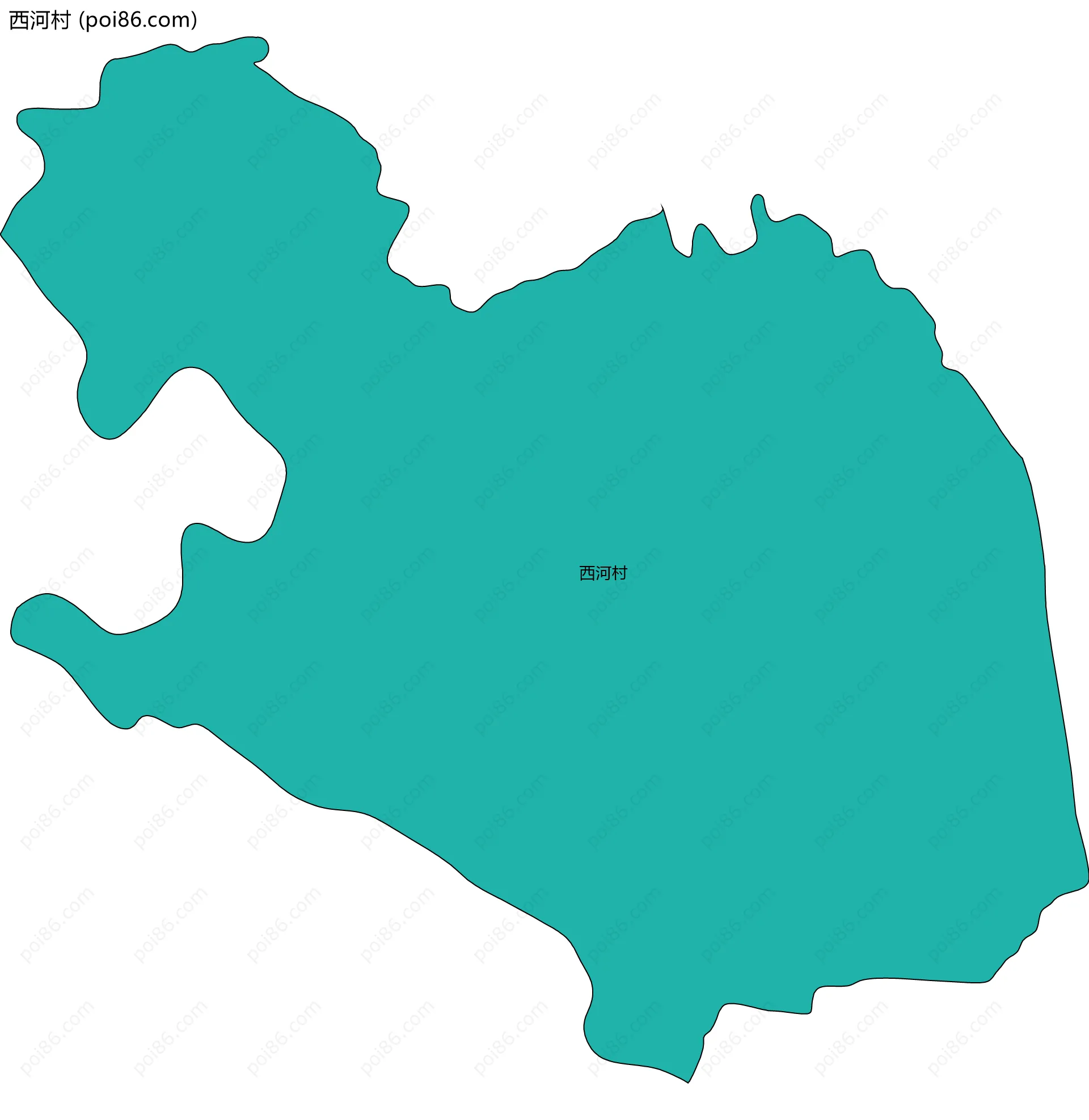 西河村边界地图