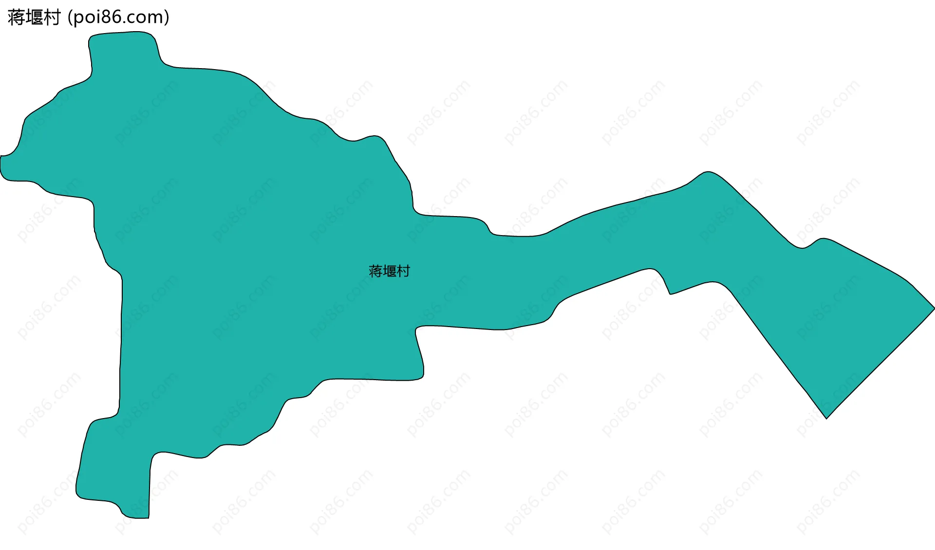 蒋堰村边界地图