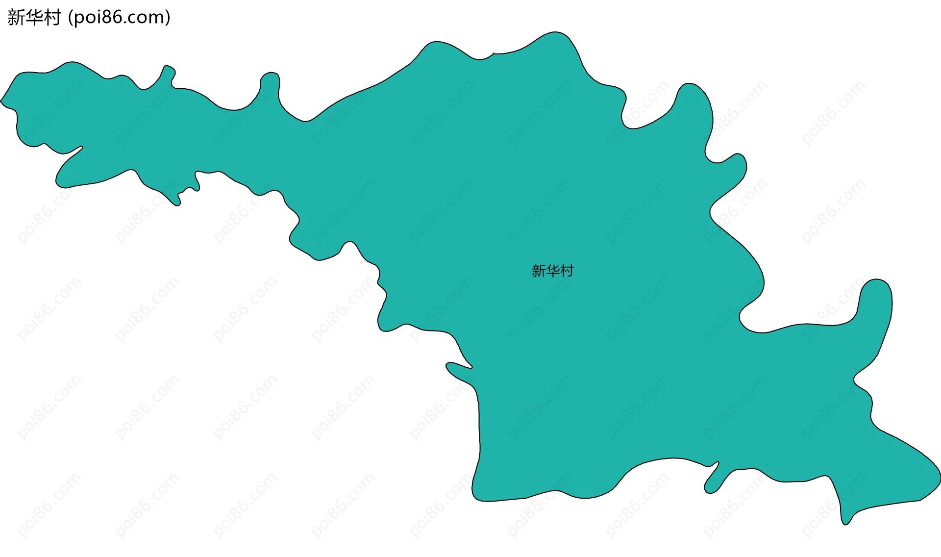 新华村边界地图