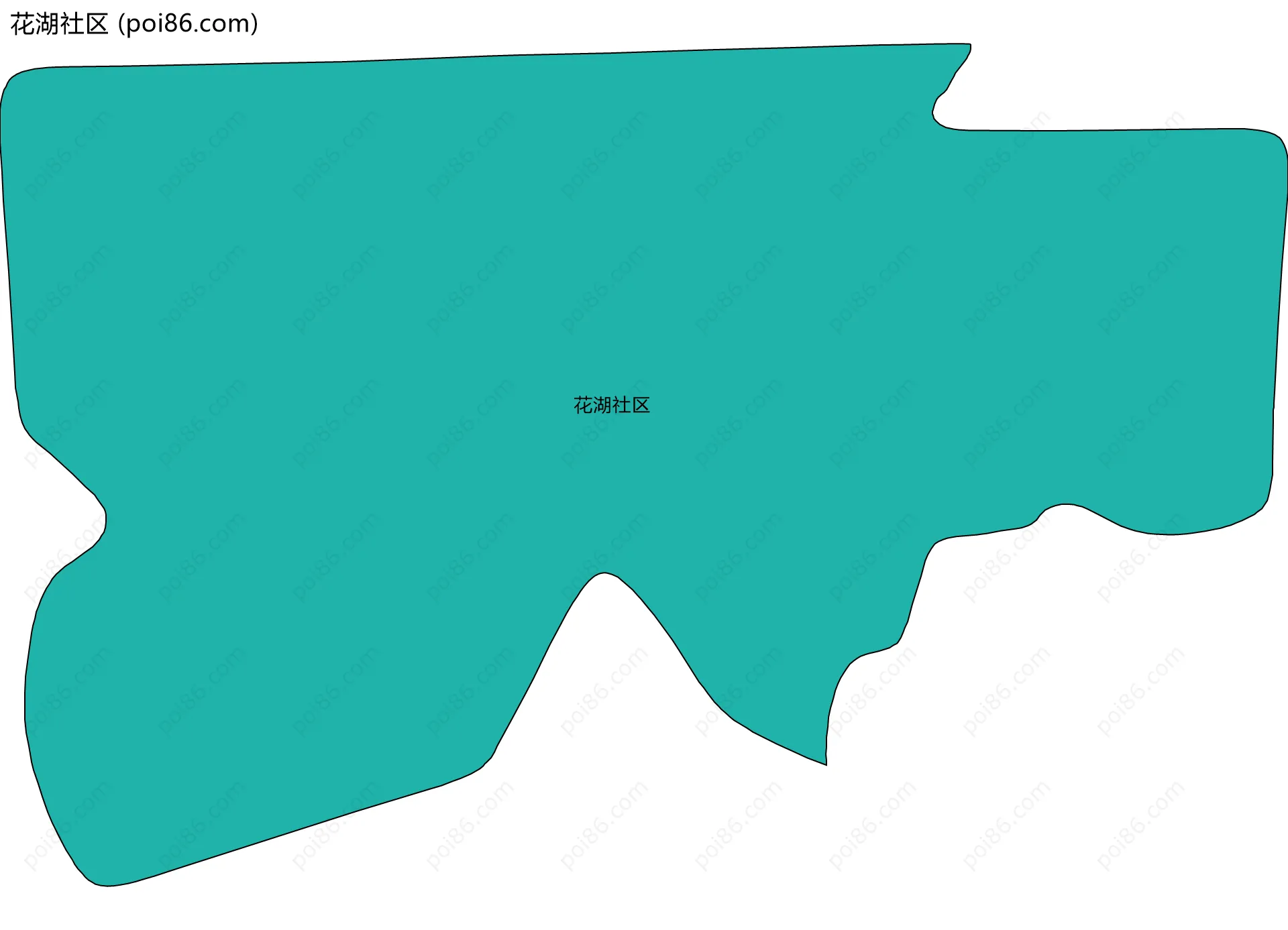 花湖社区边界地图