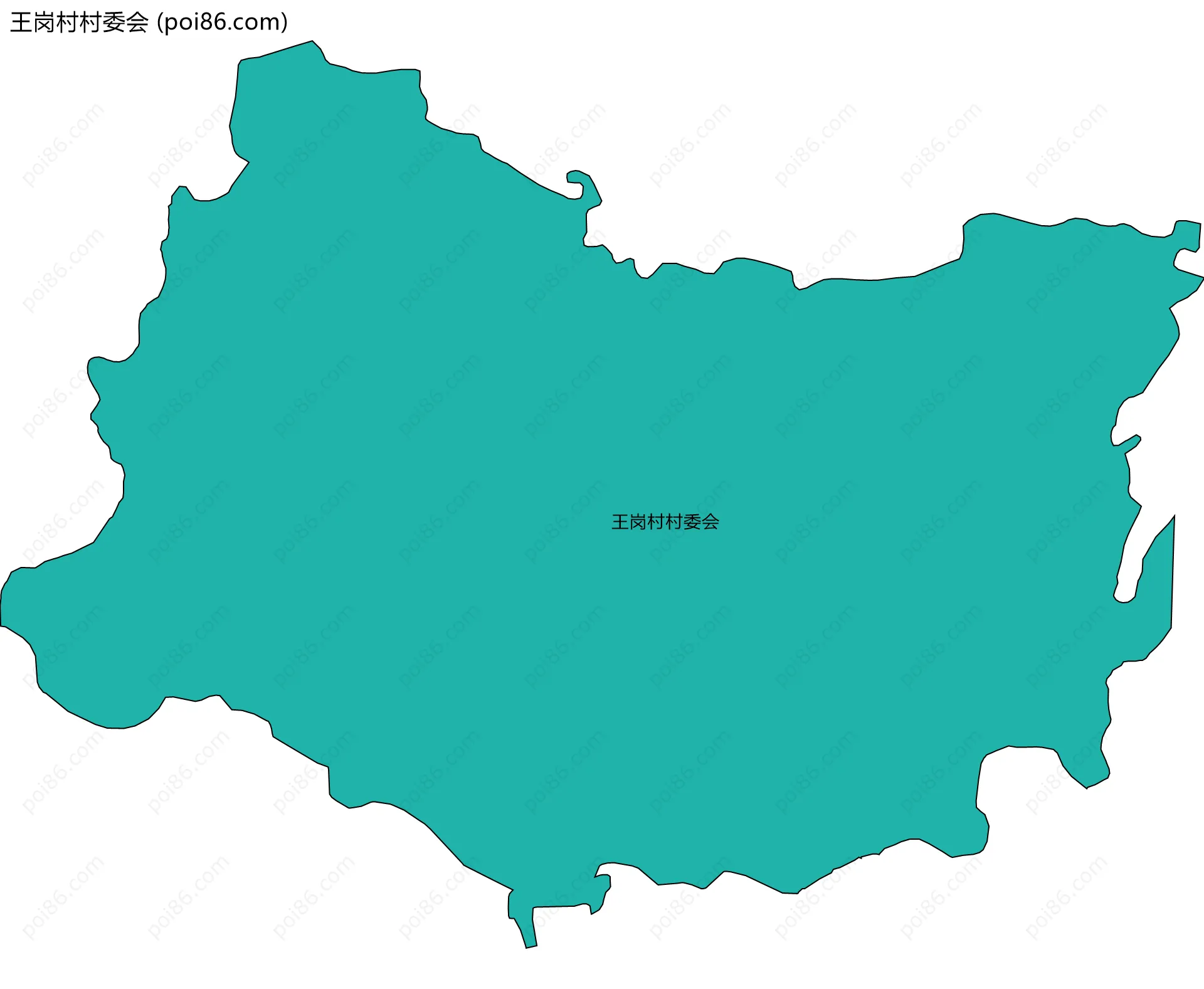 王岗村村委会边界地图