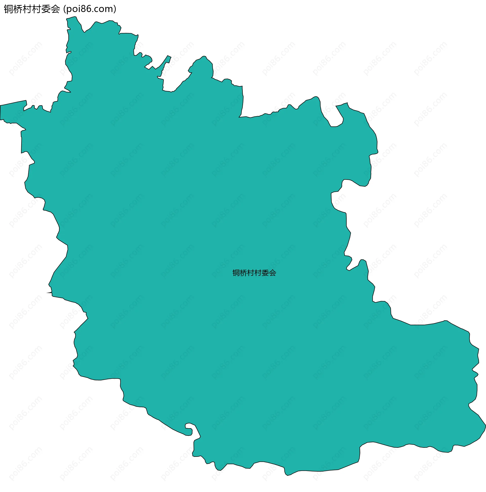 铜桥村村委会边界地图