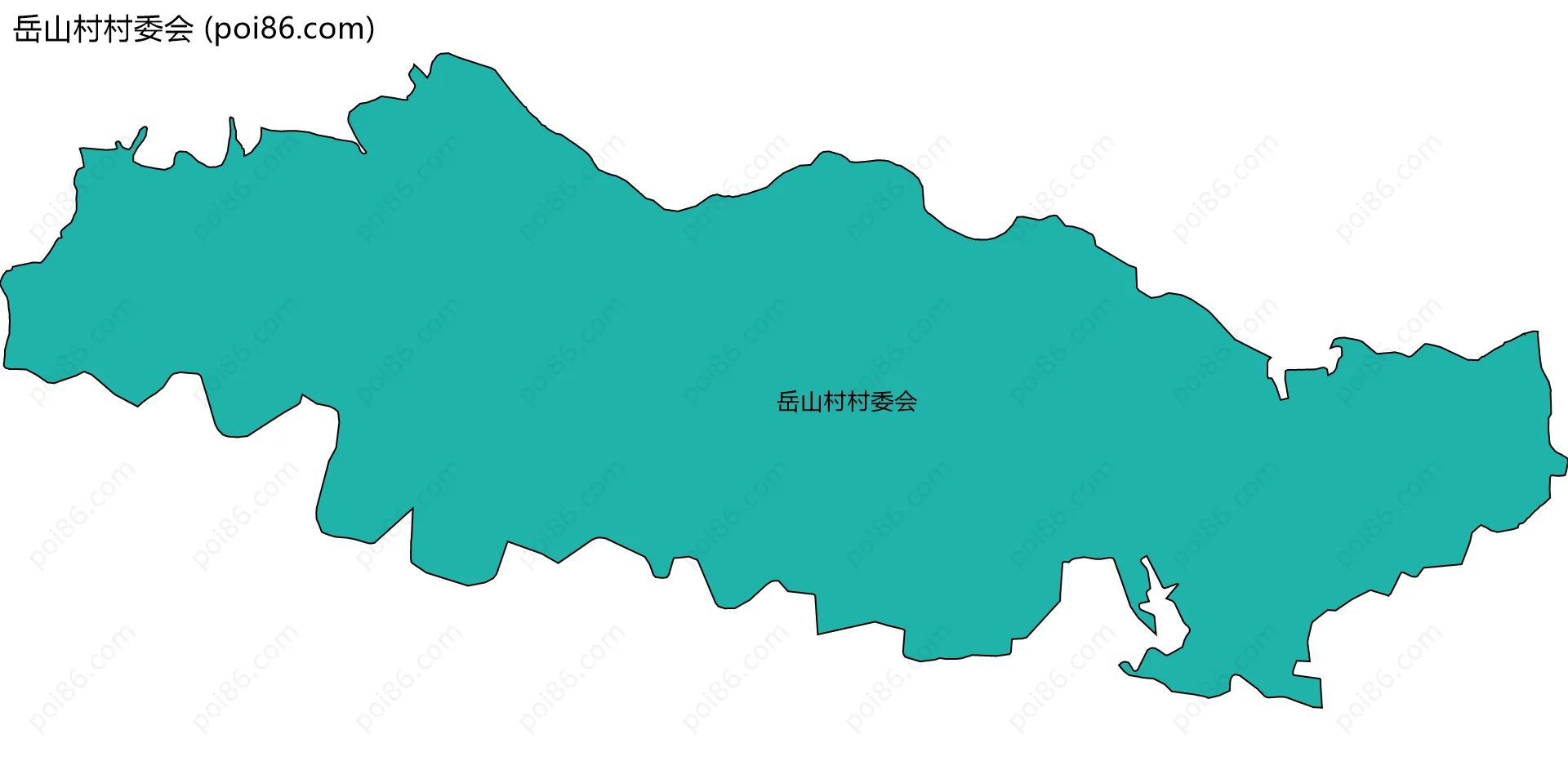 岳山村村委会边界地图