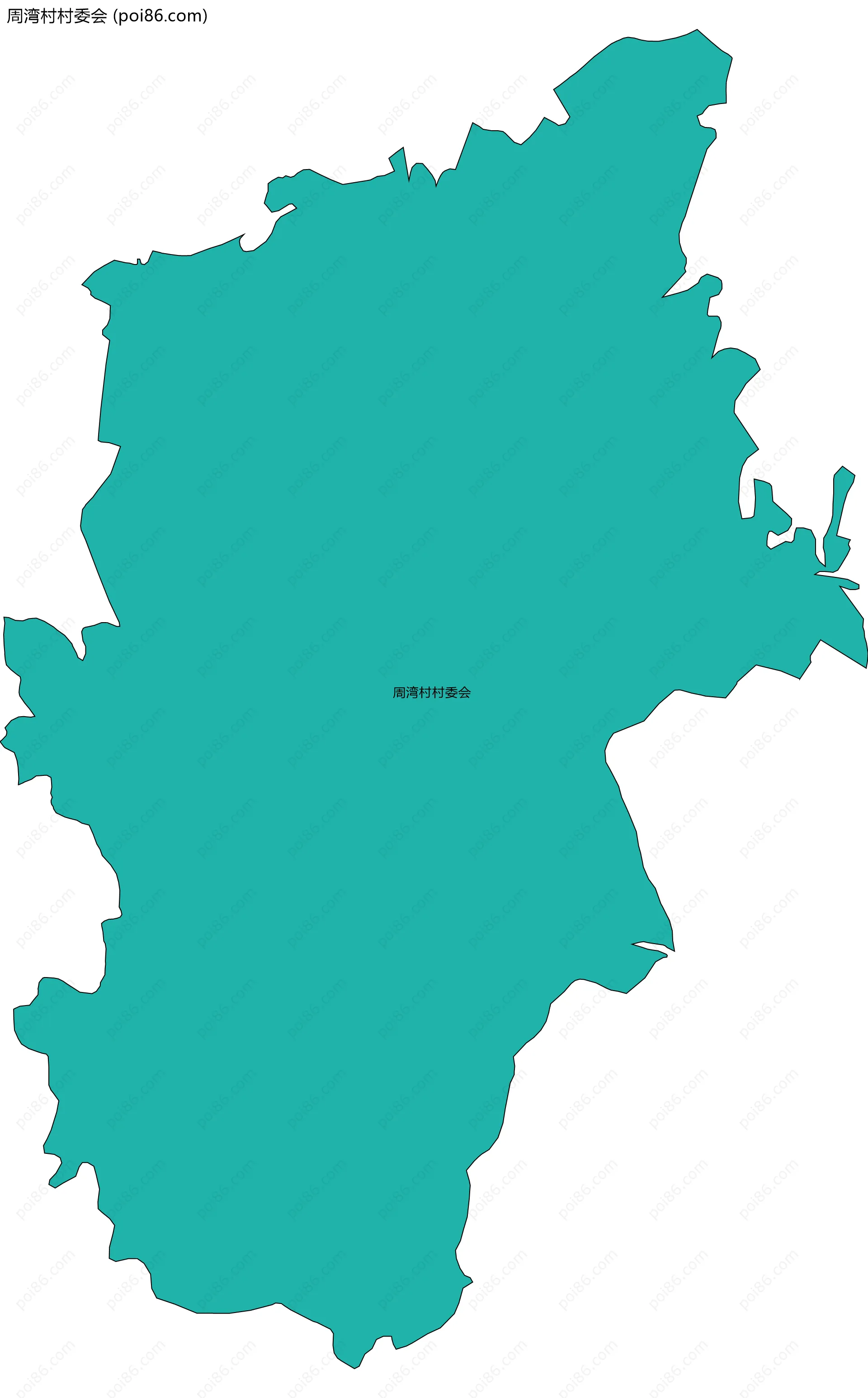 周湾村村委会边界地图