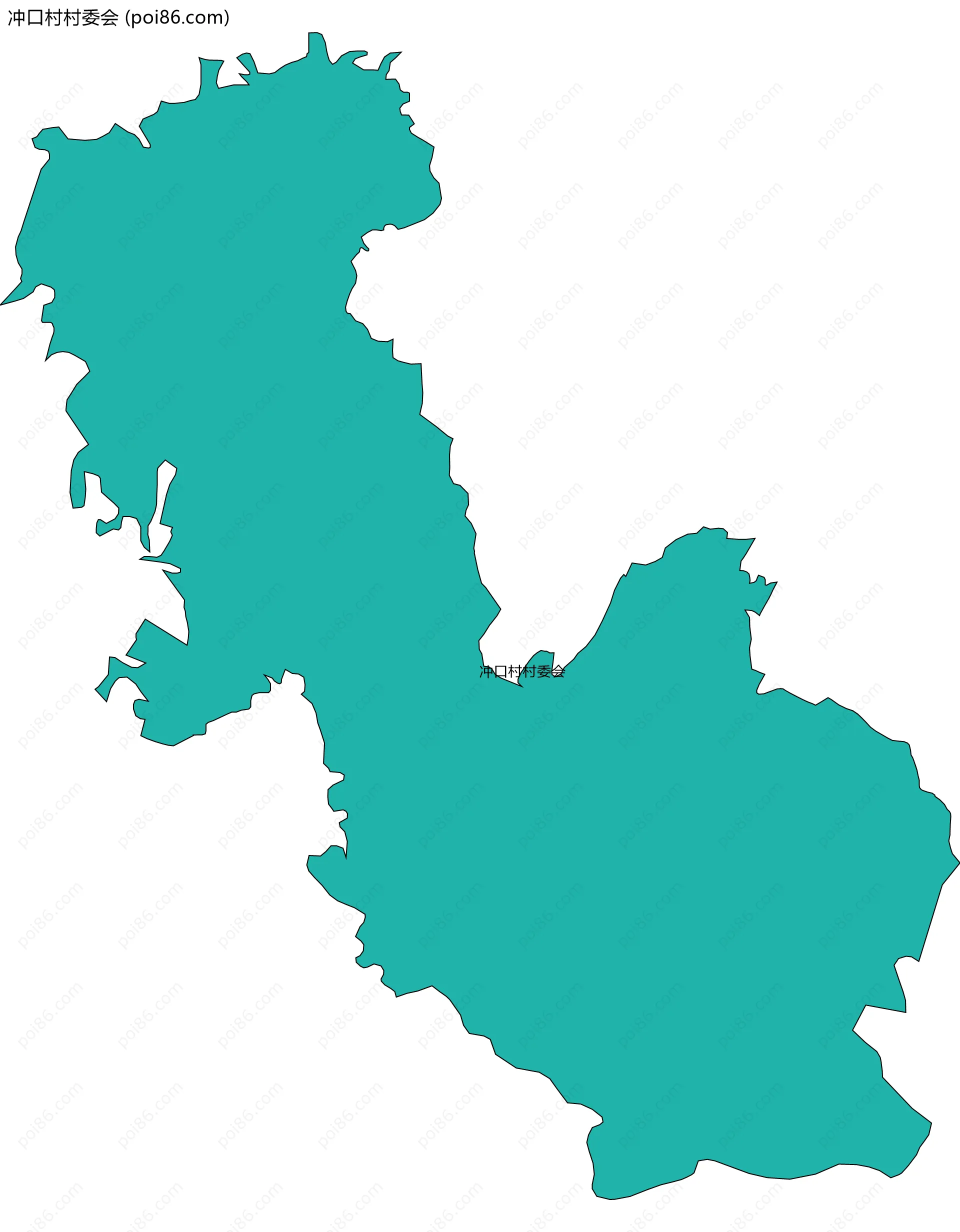 冲口村村委会边界地图