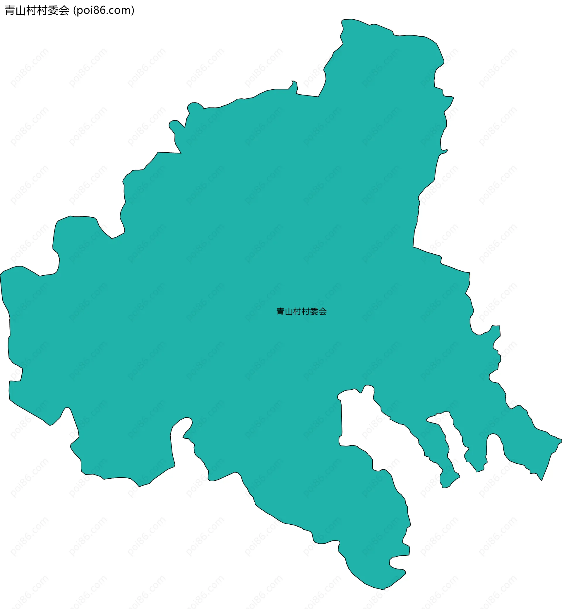 青山村村委会边界地图