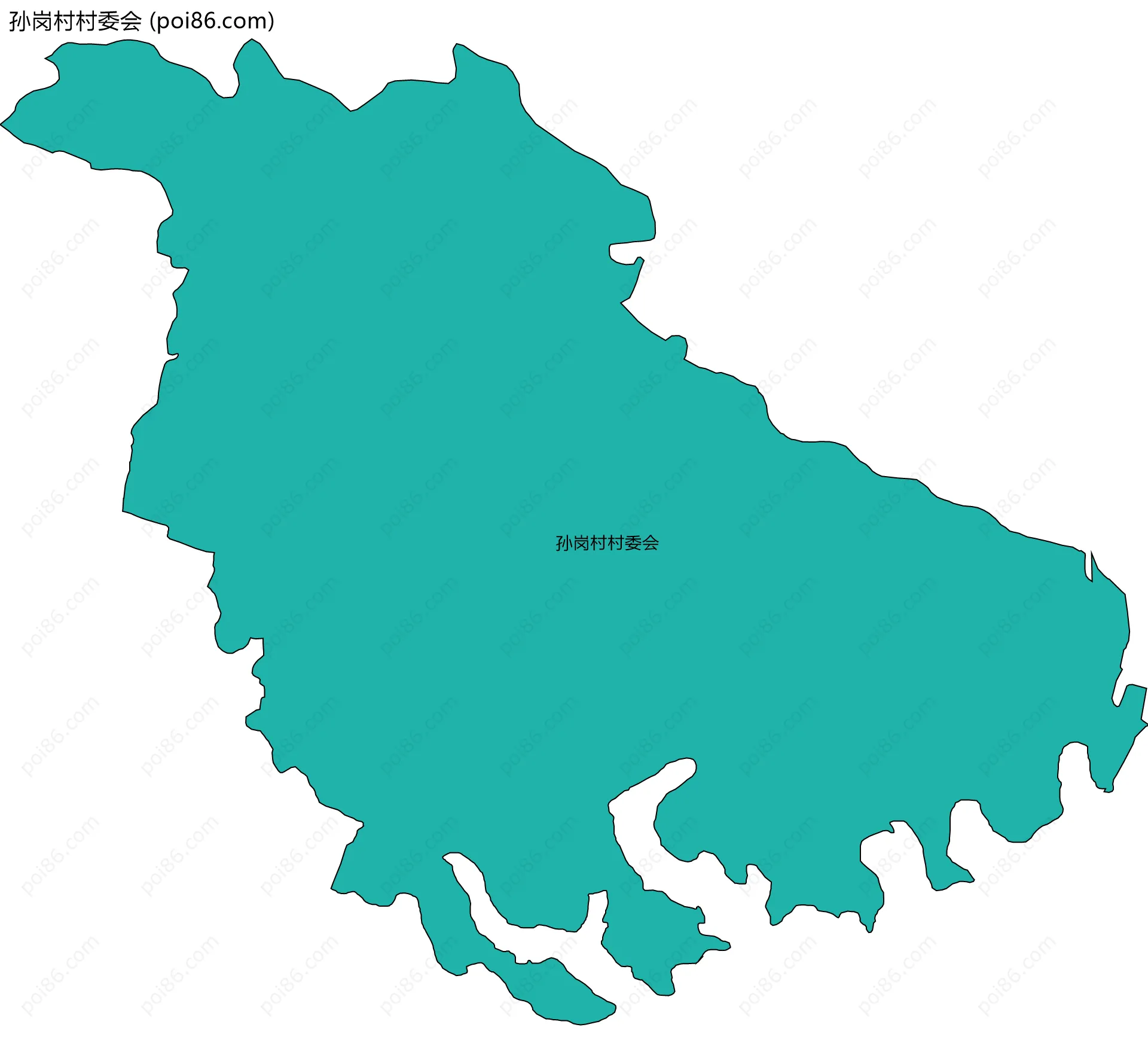孙岗村村委会边界地图