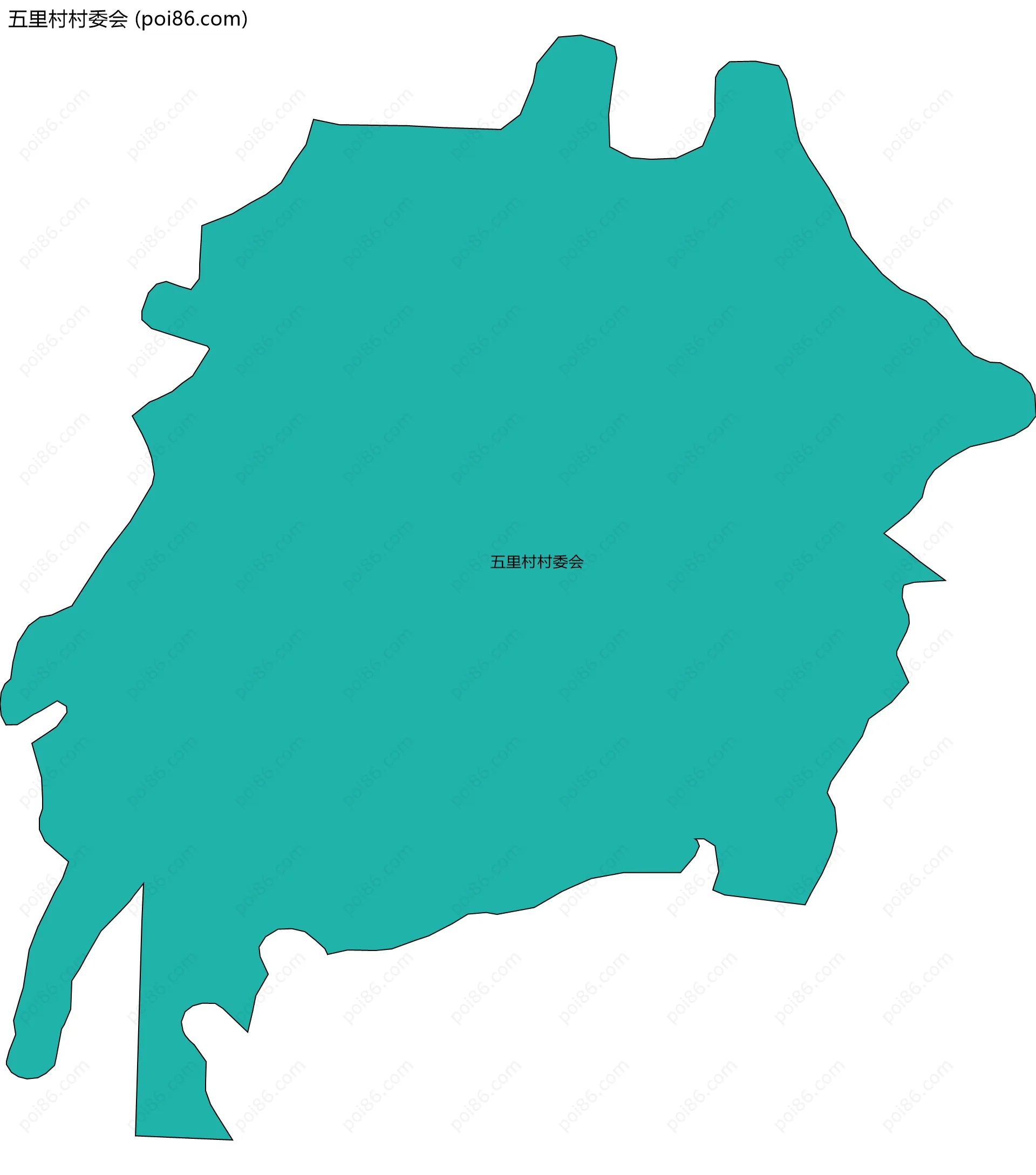 五里村村委会边界地图