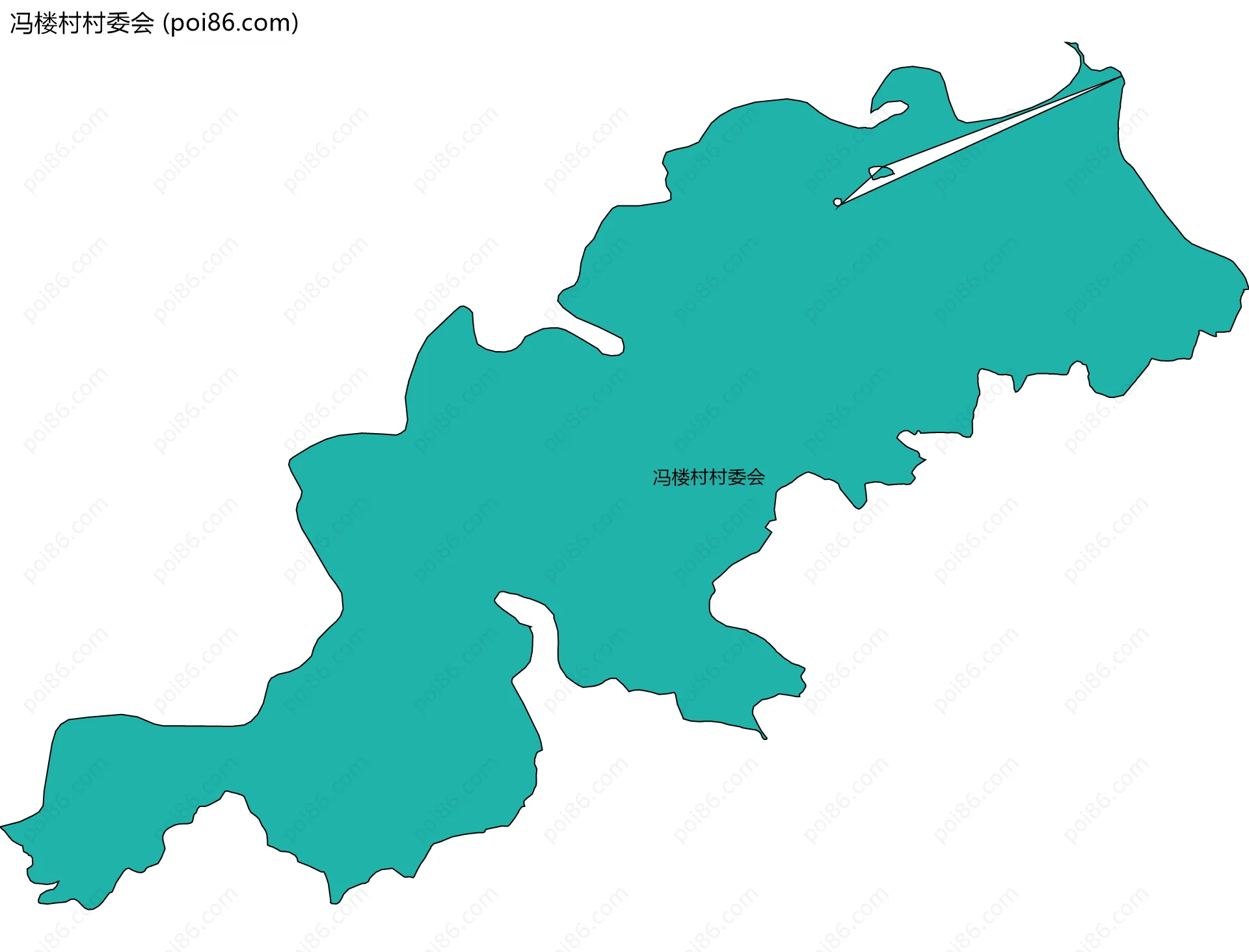 冯楼村村委会边界地图