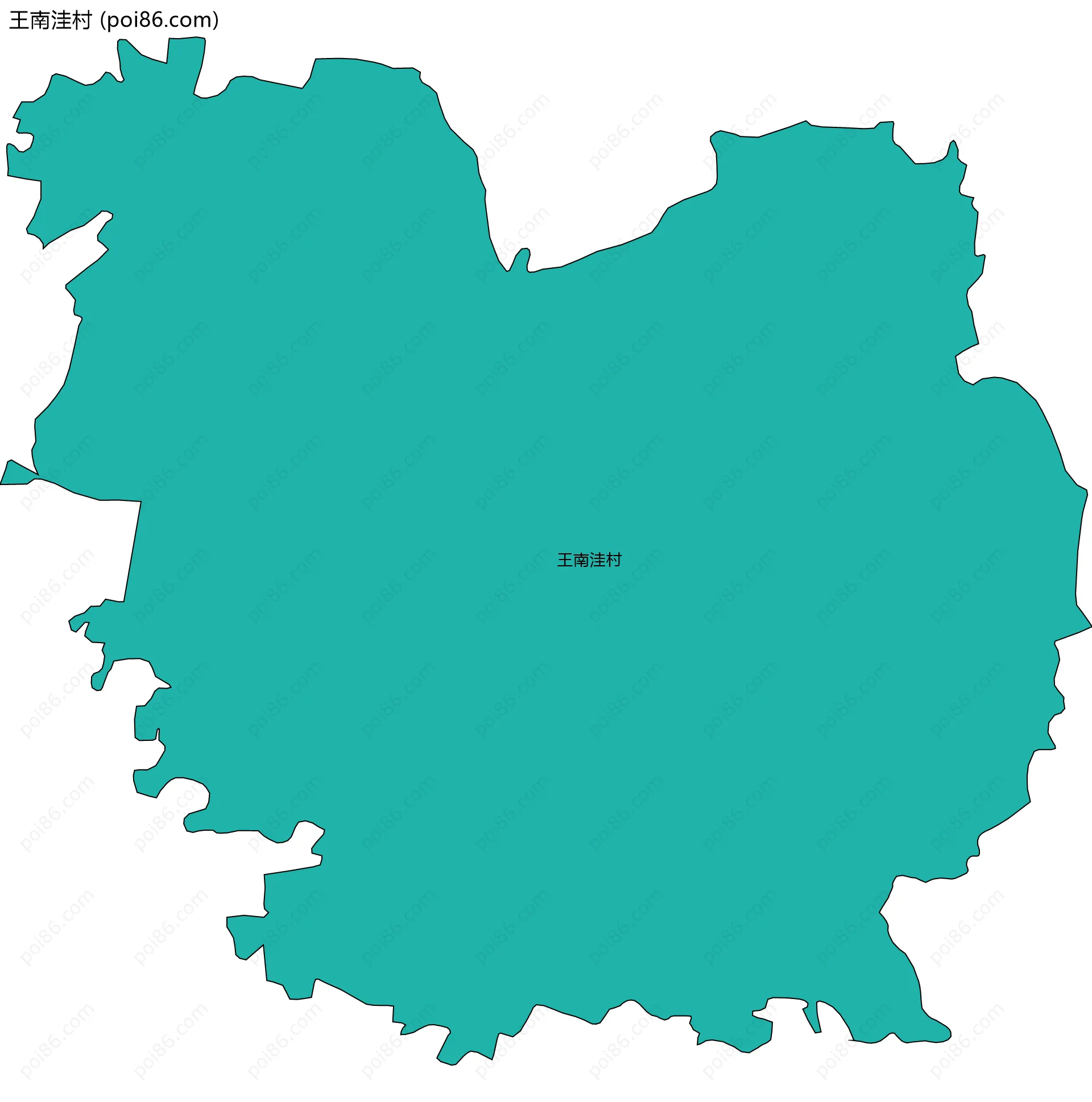 王南洼村边界地图