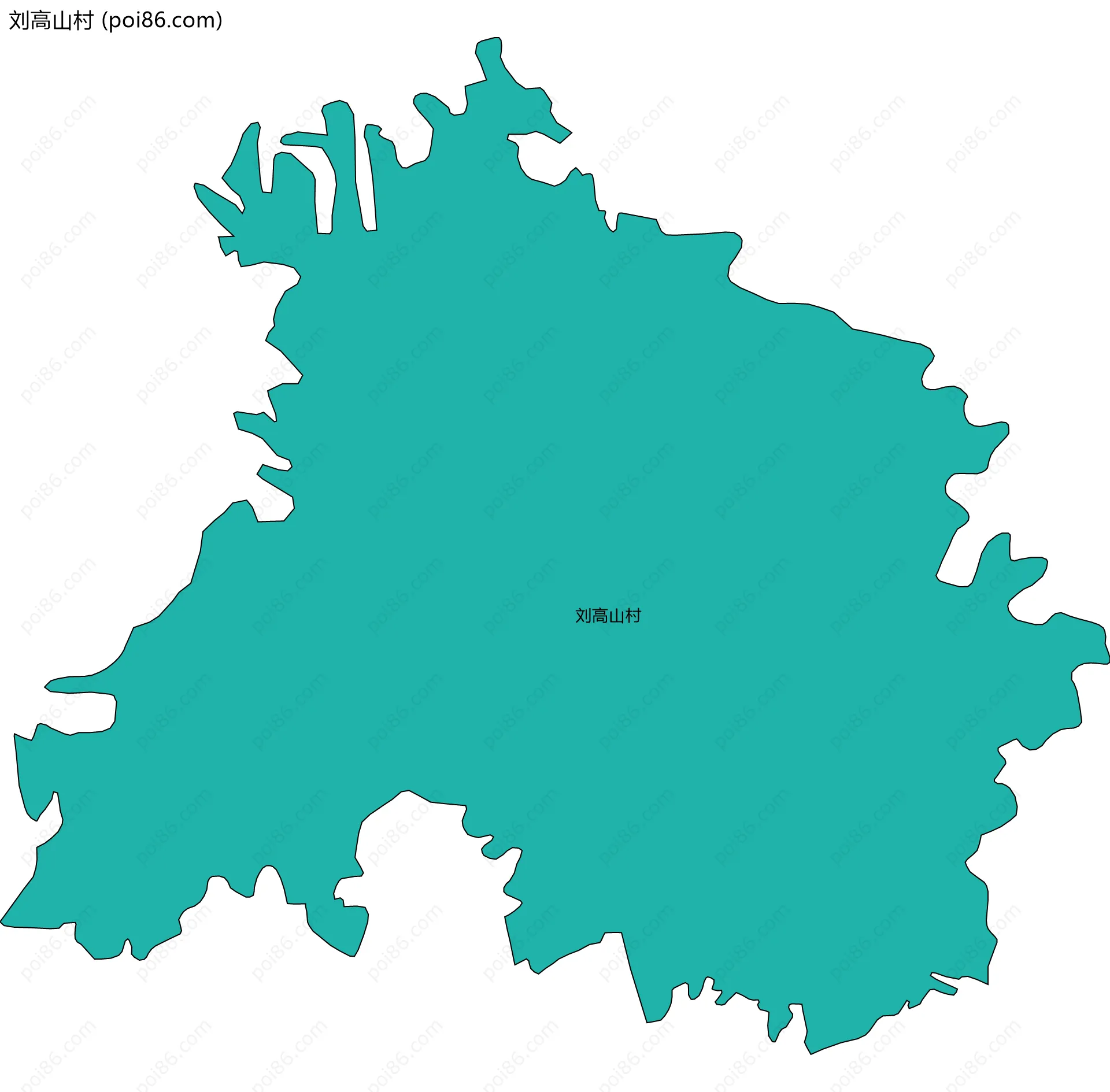 刘高山村边界地图