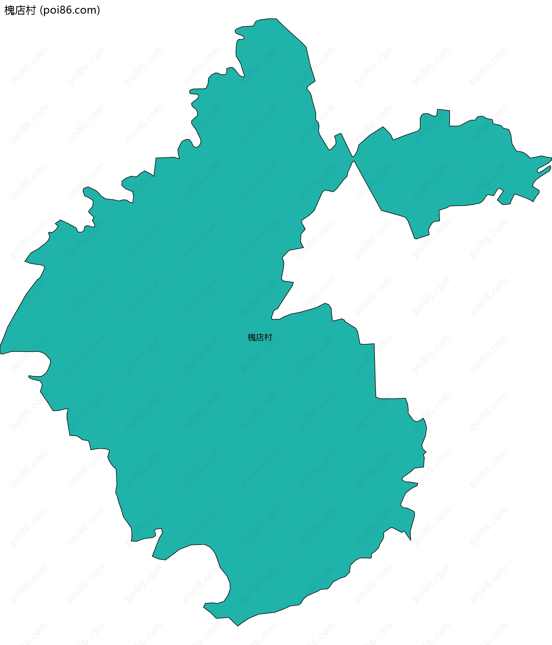 槐店村边界地图