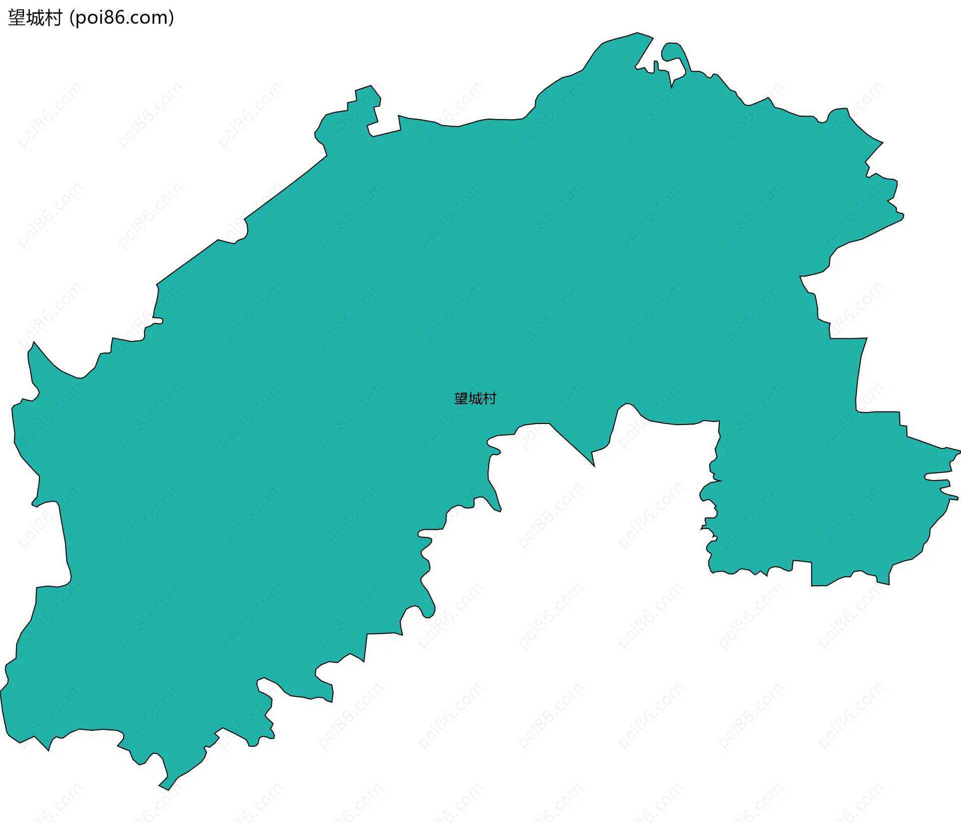 望城村边界地图