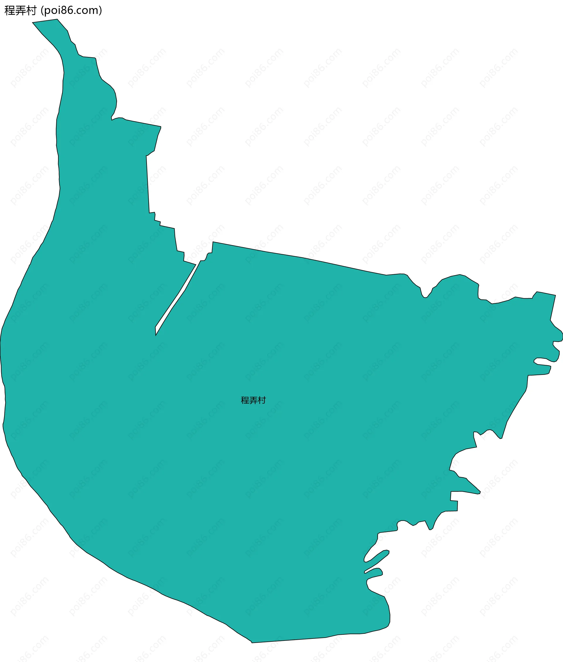 程弄村边界地图