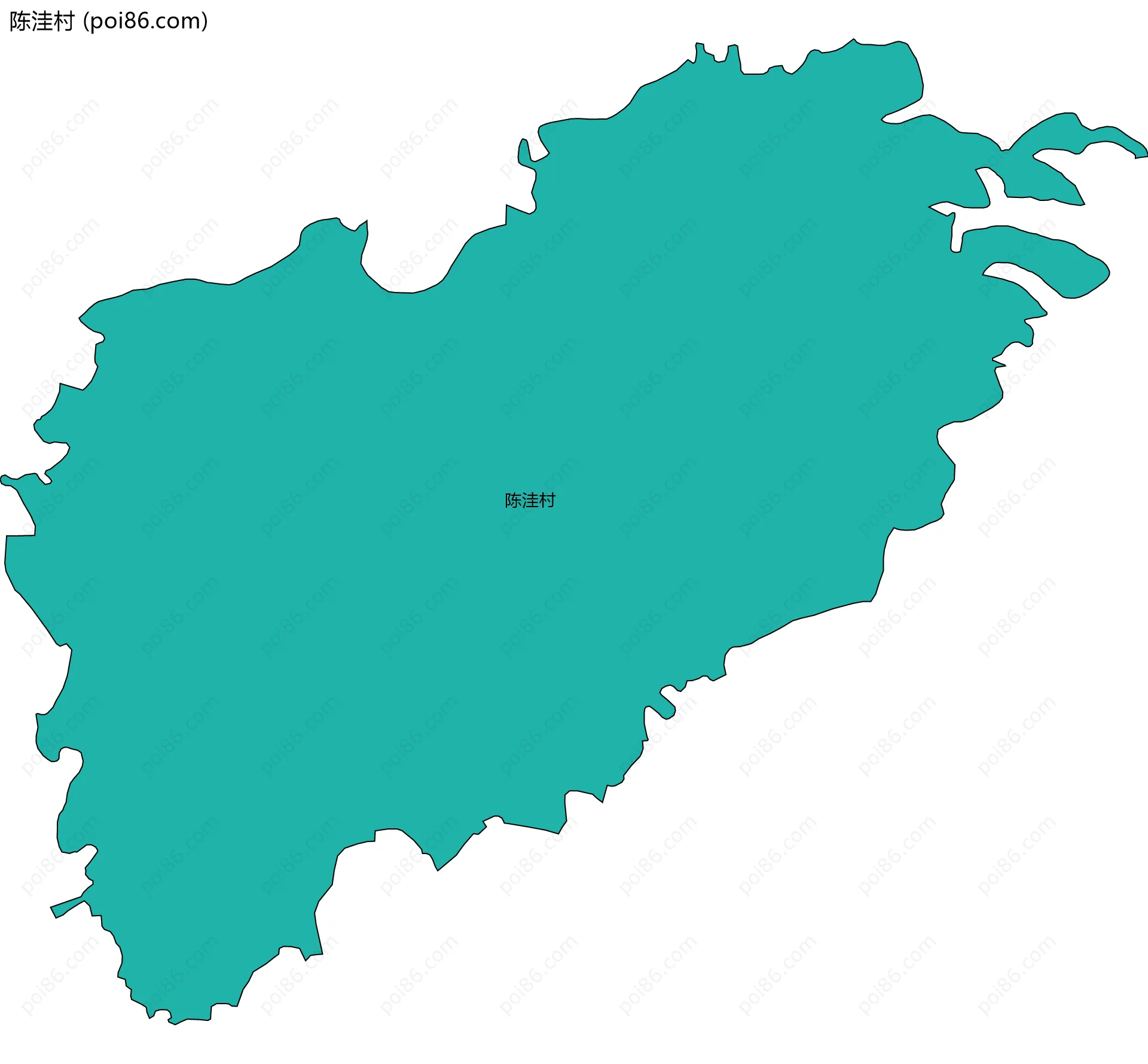 陈洼村边界地图