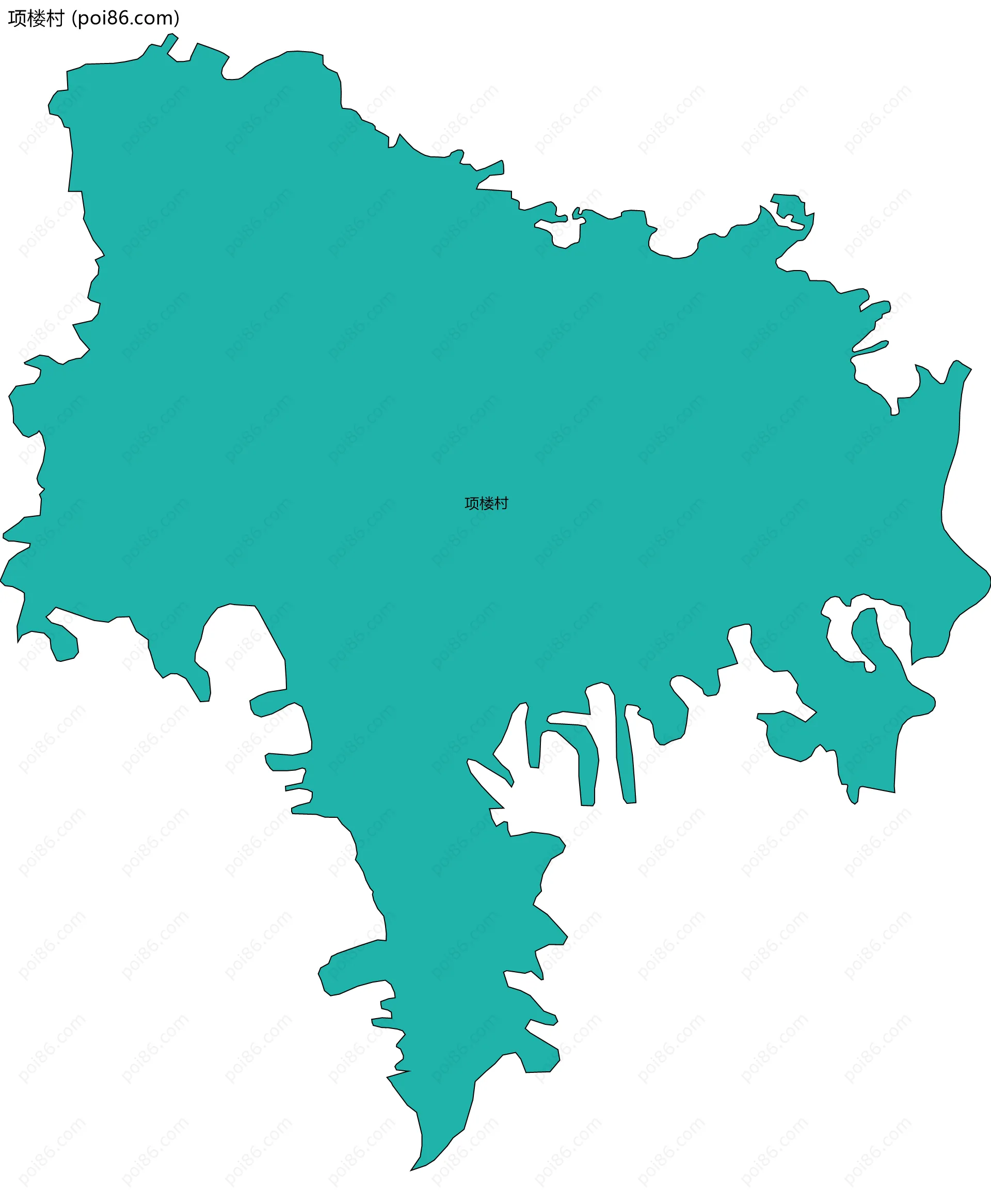 项楼村边界地图