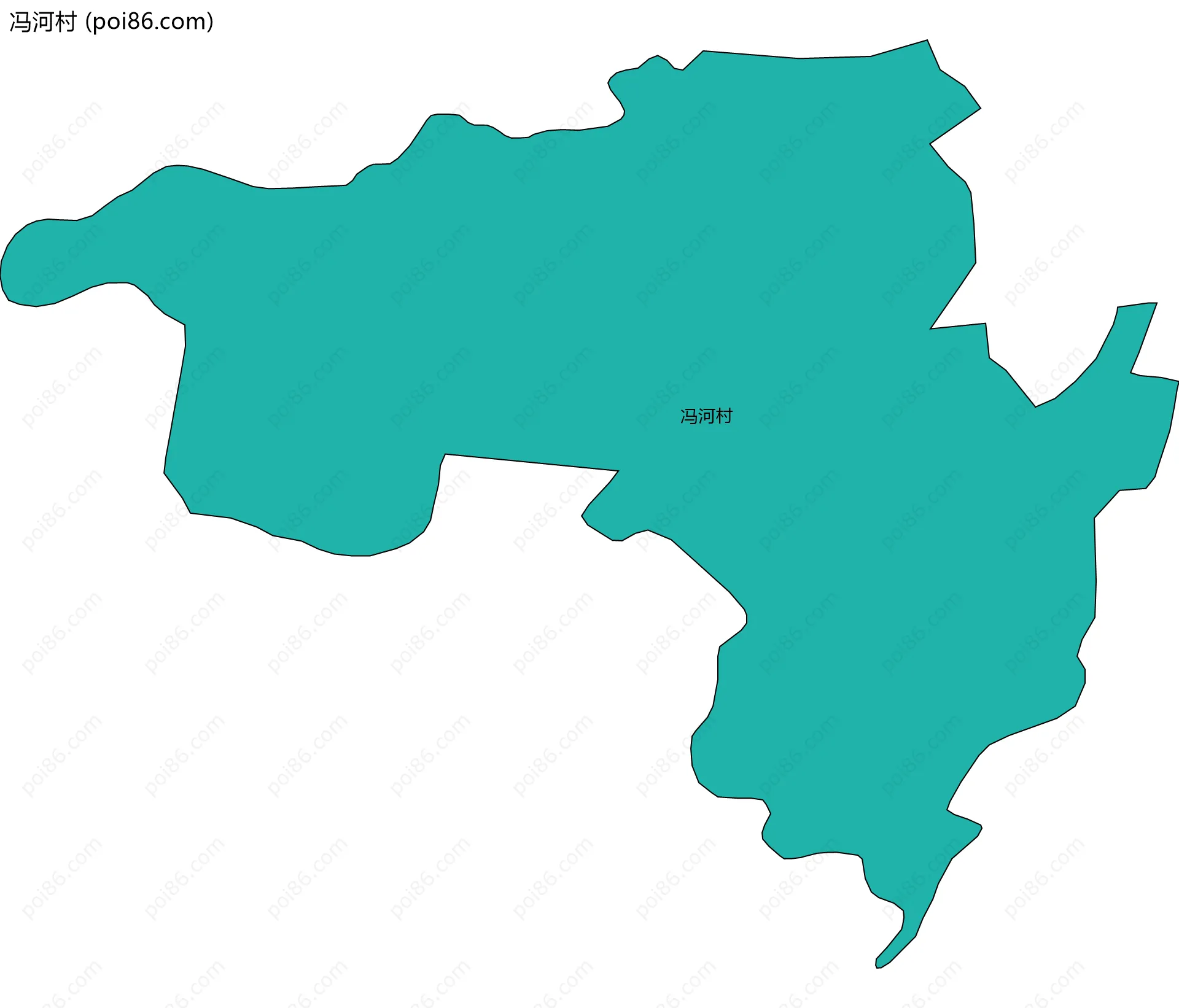 冯河村边界地图