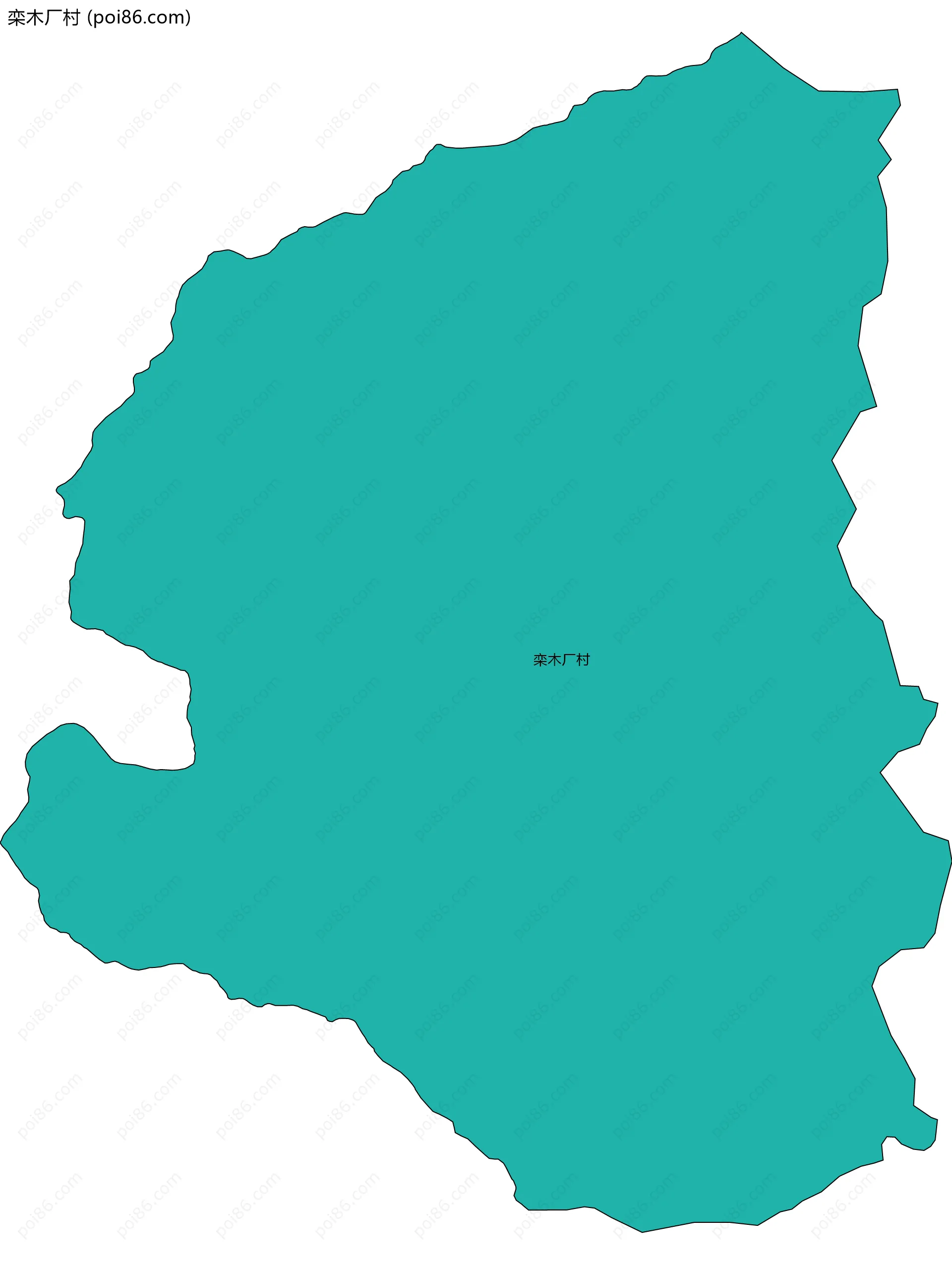 栾木厂村边界地图